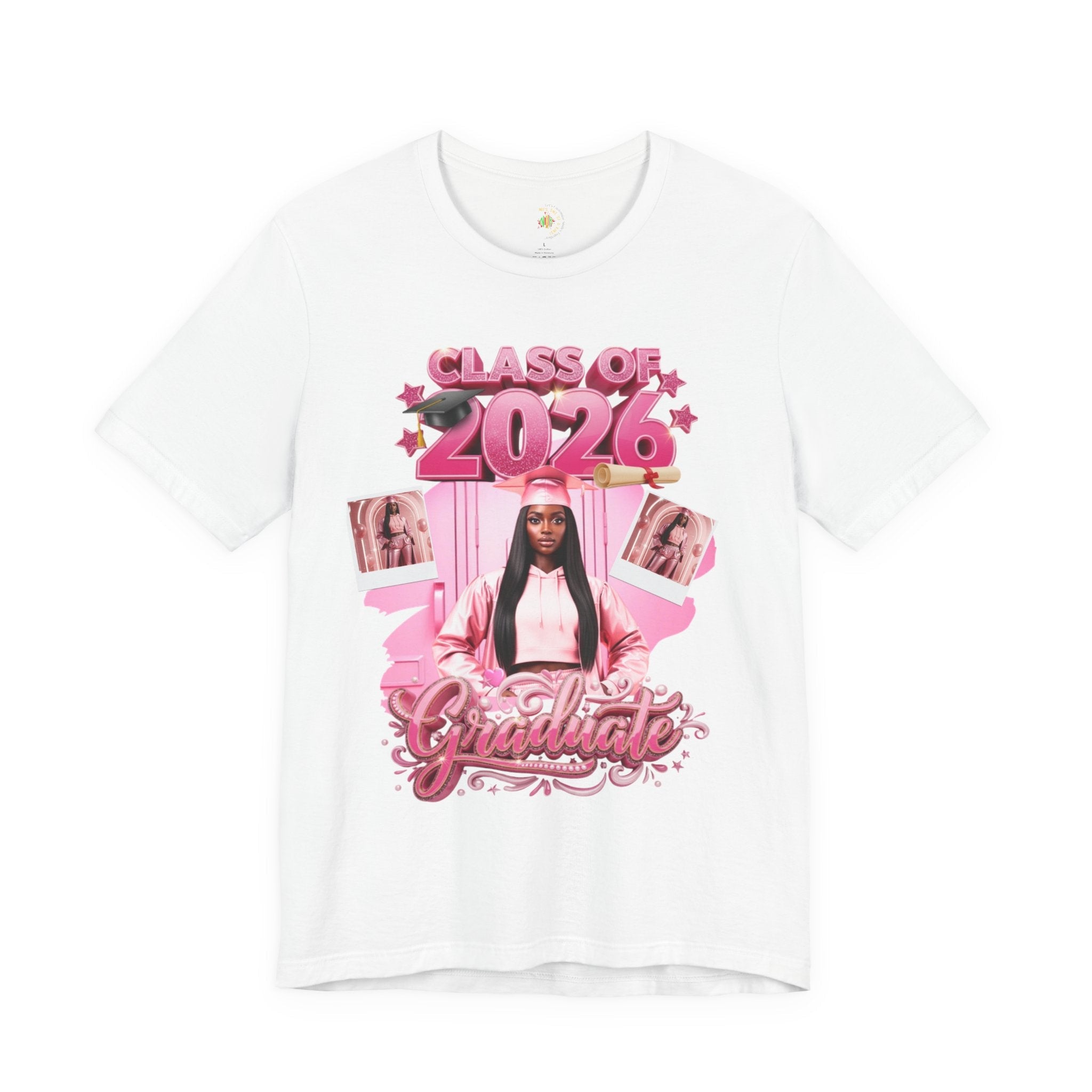 Class of 2026 Pink Graduation Tee — Personalized Senior Shirt