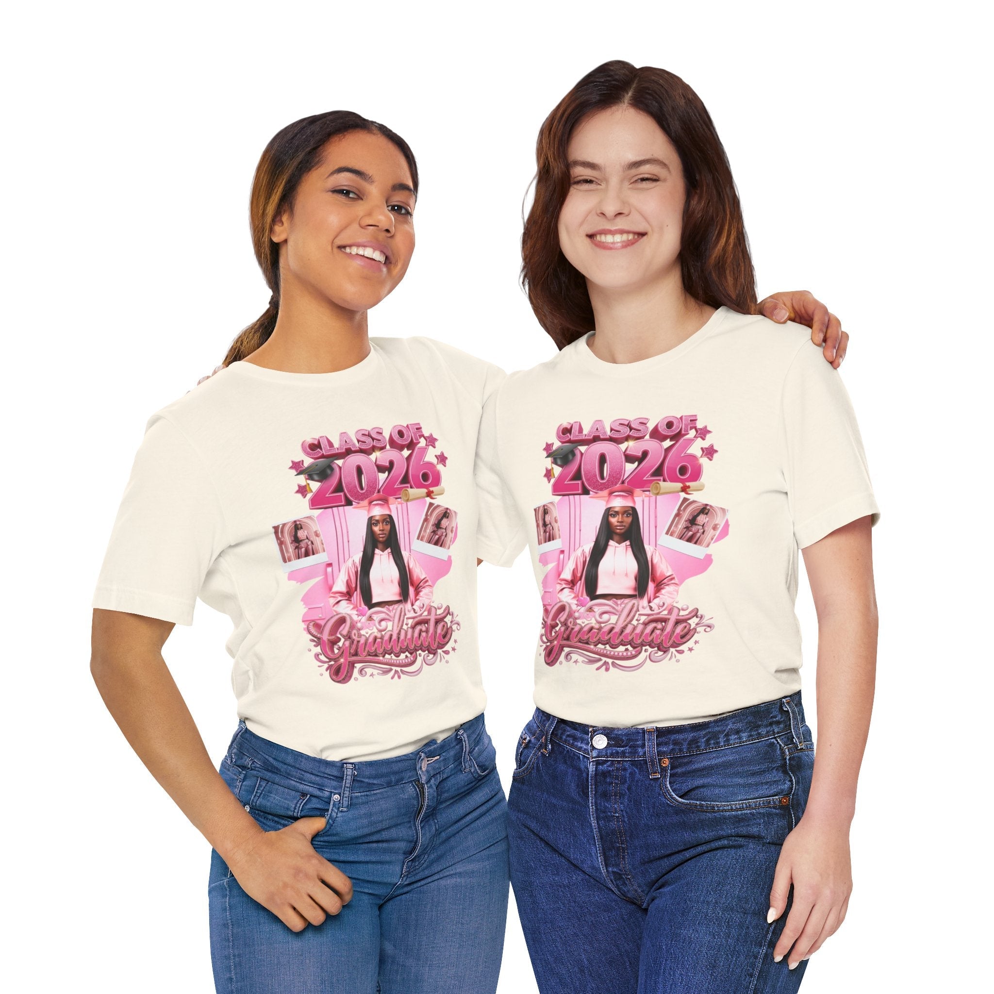 Class of 2026 Pink Graduation Tee — Personalized Senior Shirt