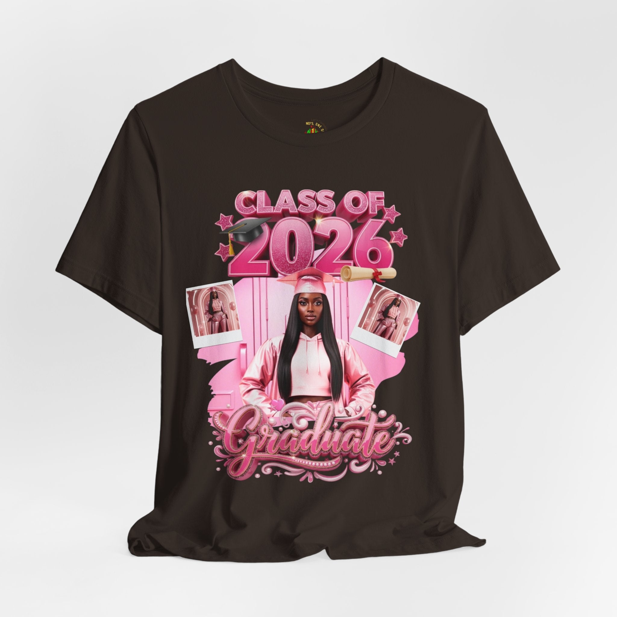 Class of 2026 Pink Graduation Tee — Personalized Senior Shirt