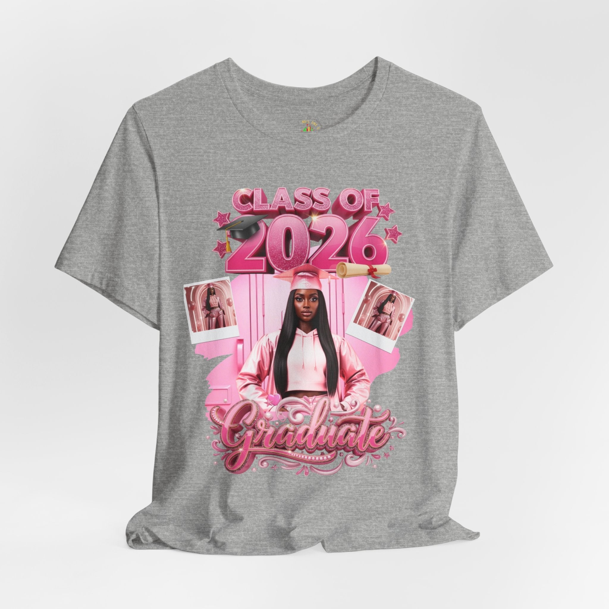 Class of 2026 Pink Graduation Tee — Personalized Senior Shirt