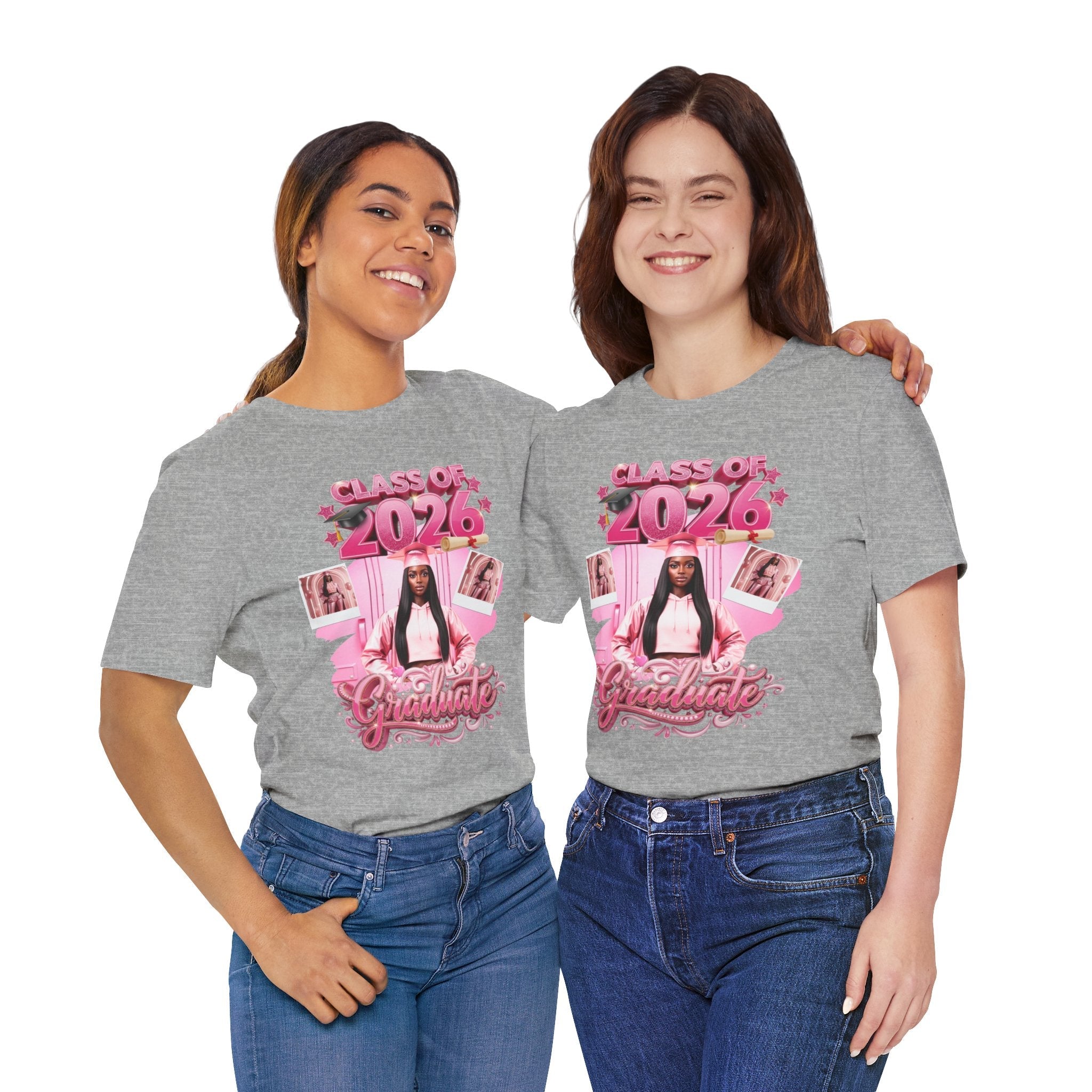 Class of 2026 Pink Graduation Tee — Personalized Senior Shirt