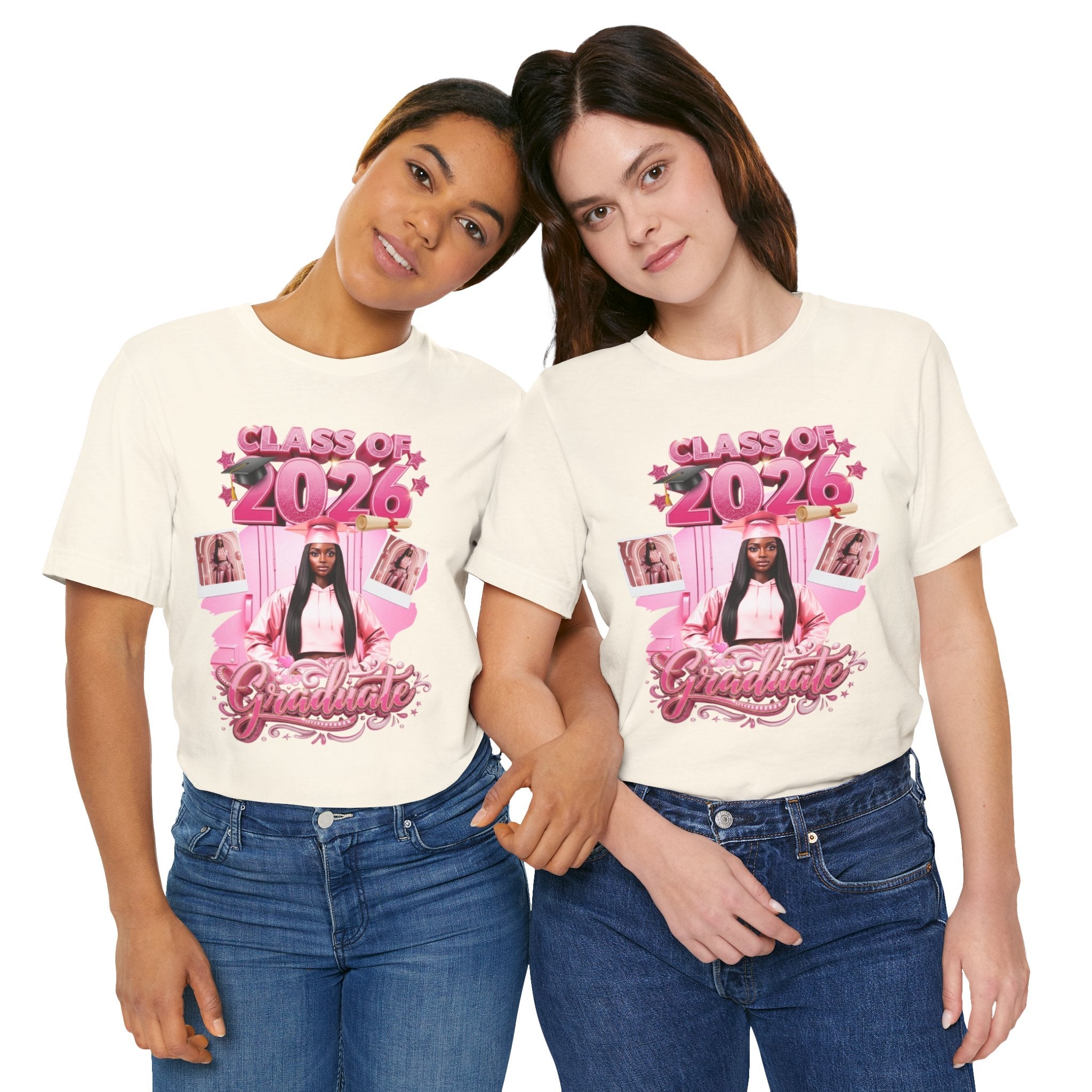 Class of 2026 Pink Graduation Tee — Personalized Senior Shirt
