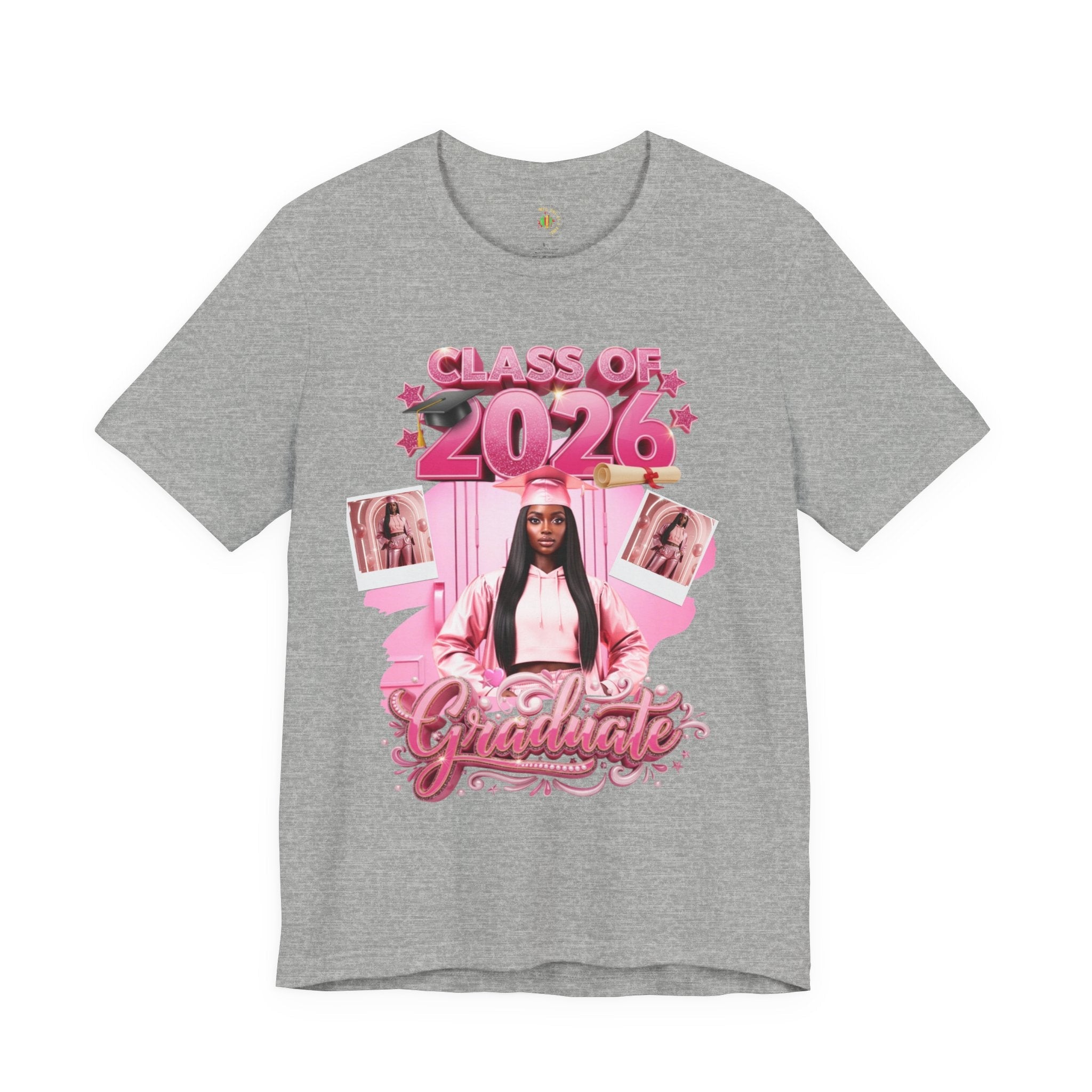 Class of 2026 Pink Graduation Tee — Personalized Senior Shirt