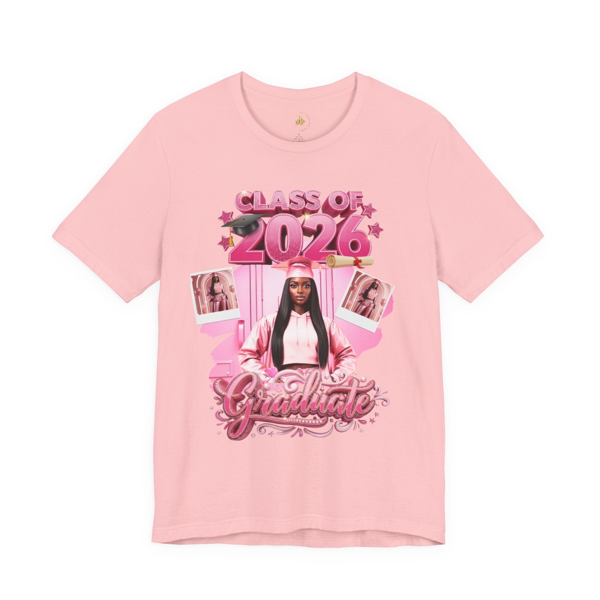 Class of 2026 Pink Graduation Tee — Personalized Senior Shirt