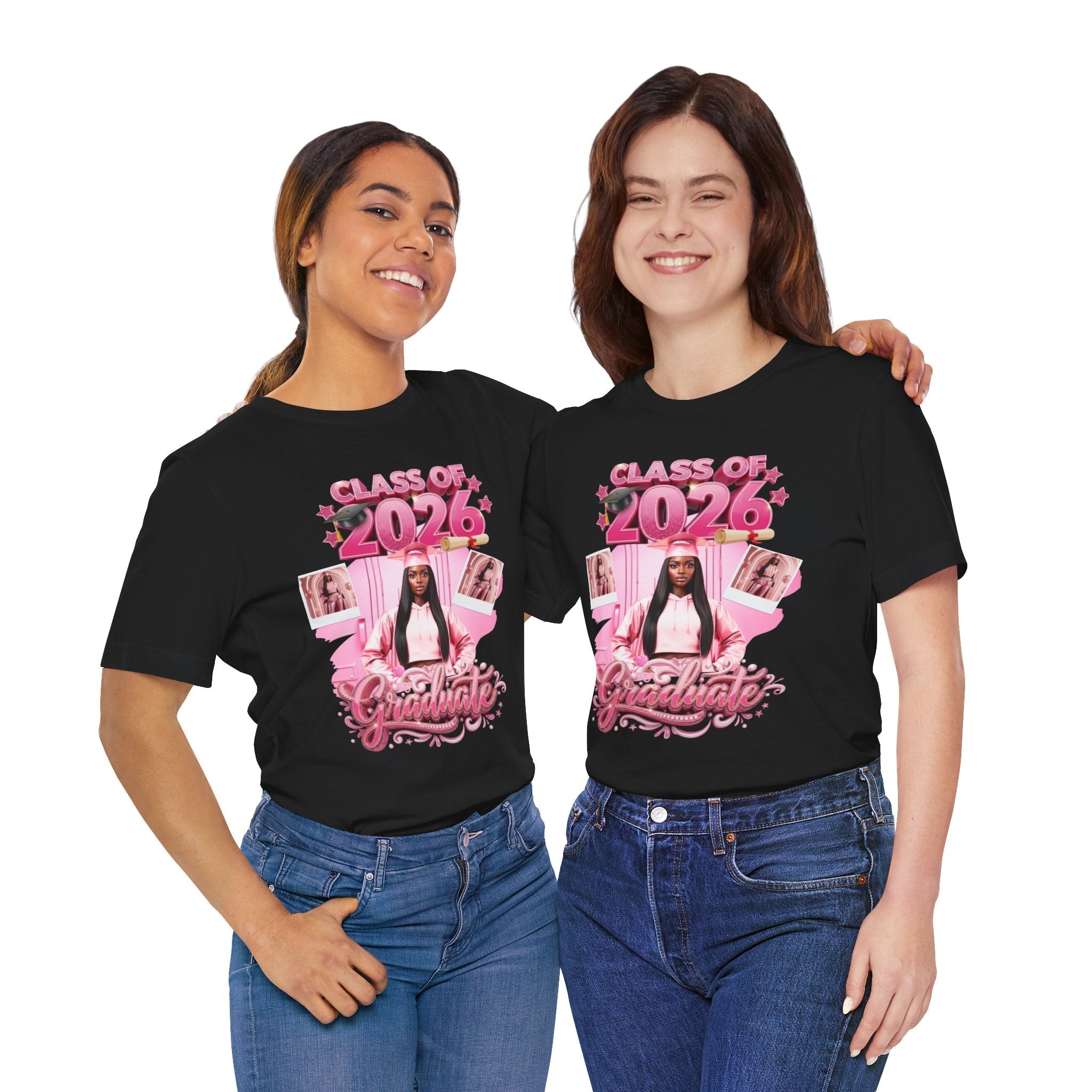 Class of 2026 Pink Graduation Tee — Personalized Senior Shirt