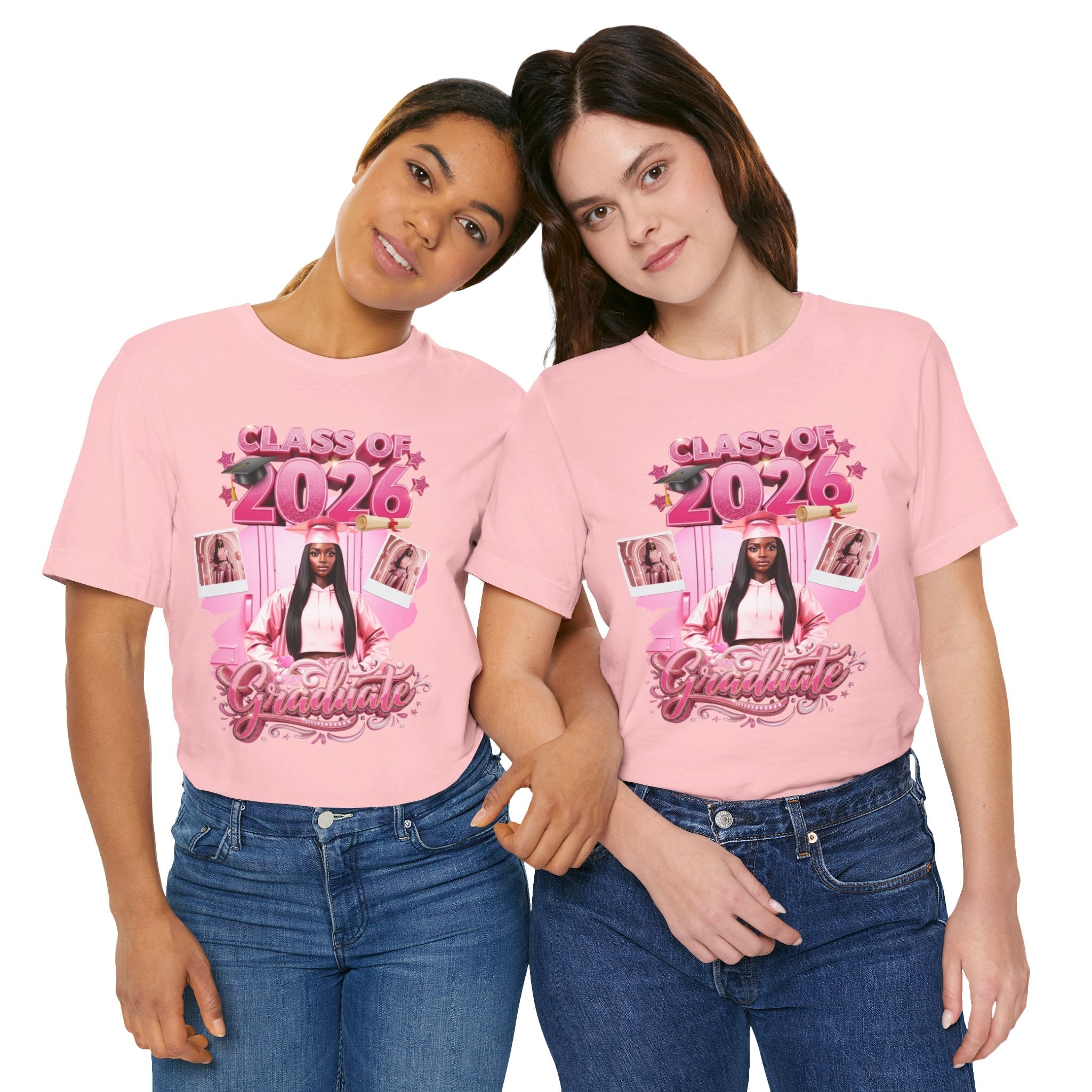 Class of 2026 Pink Graduation Tee — Personalized Senior Shirt