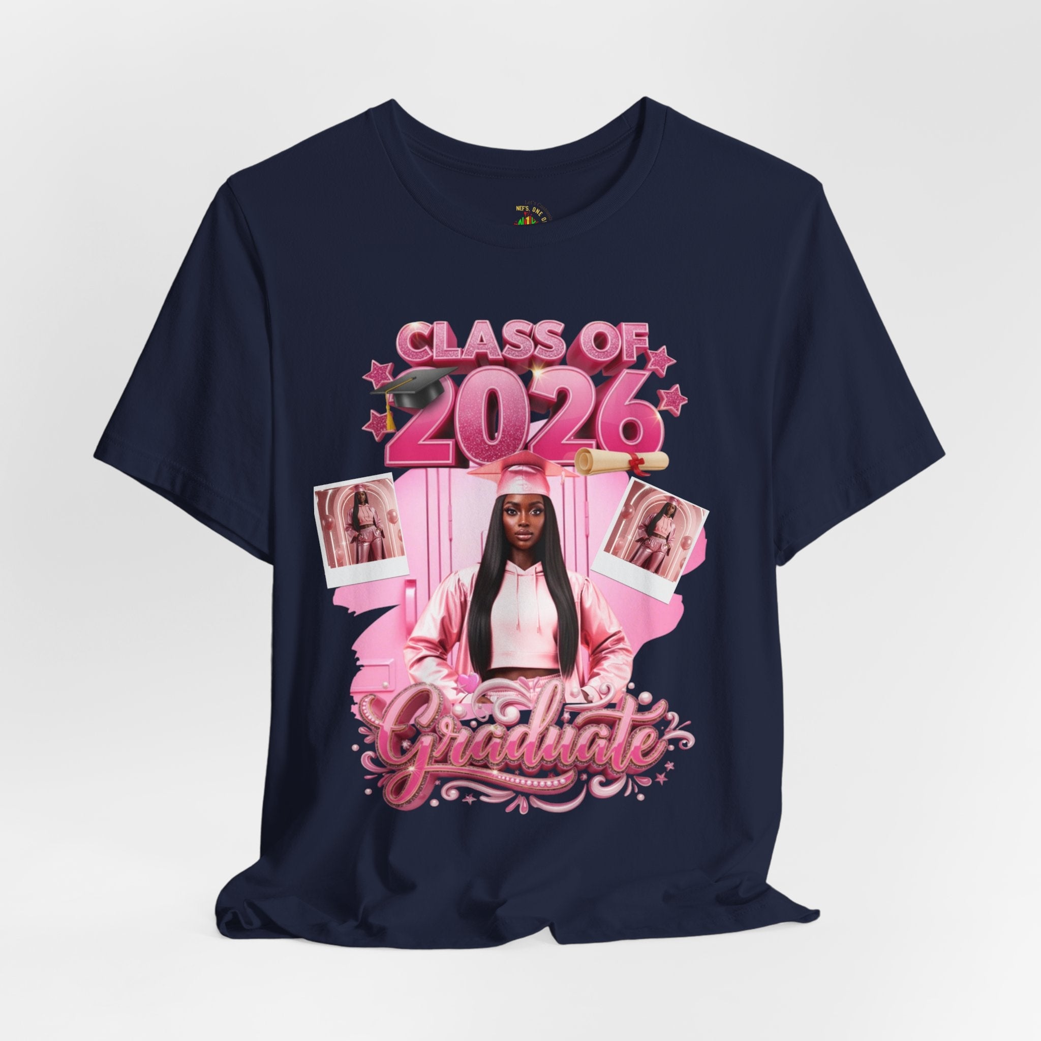 Class of 2026 Pink Graduation Tee — Personalized Senior Shirt