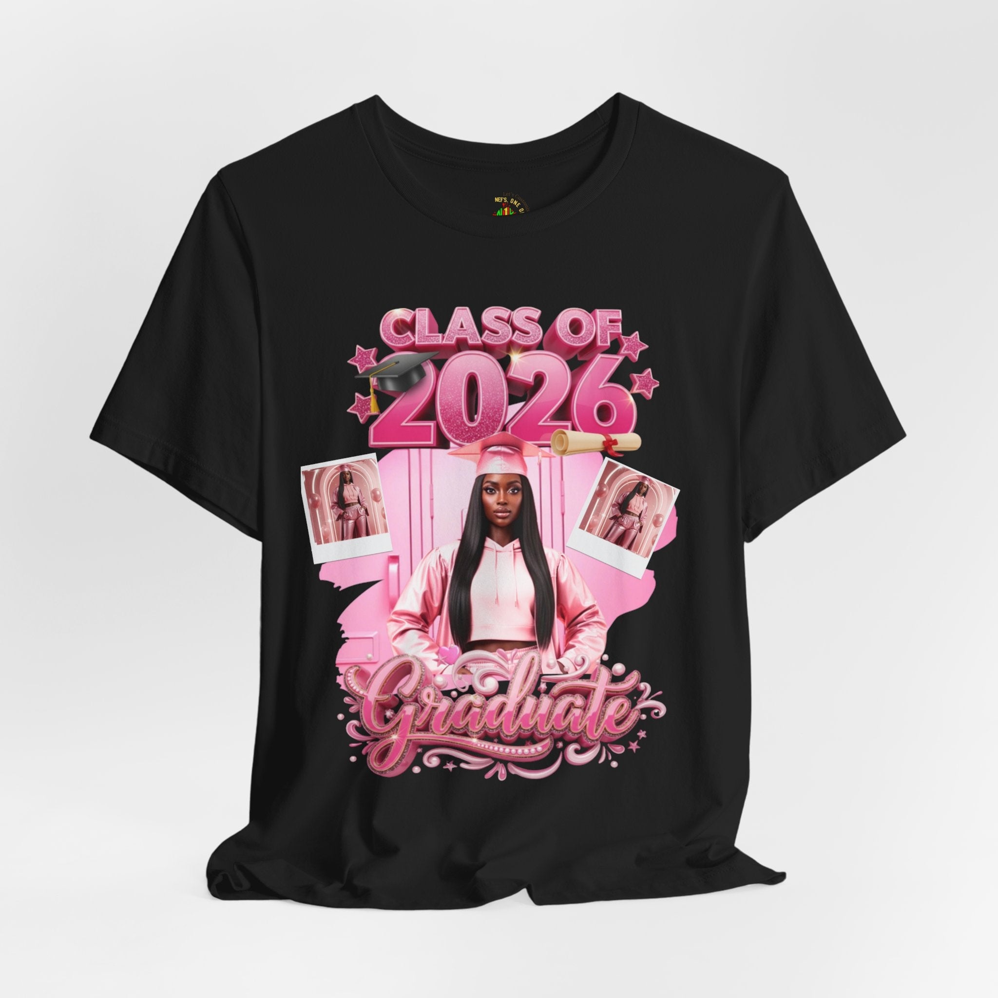 Class of 2026 Pink Graduation Tee — Personalized Senior Shirt