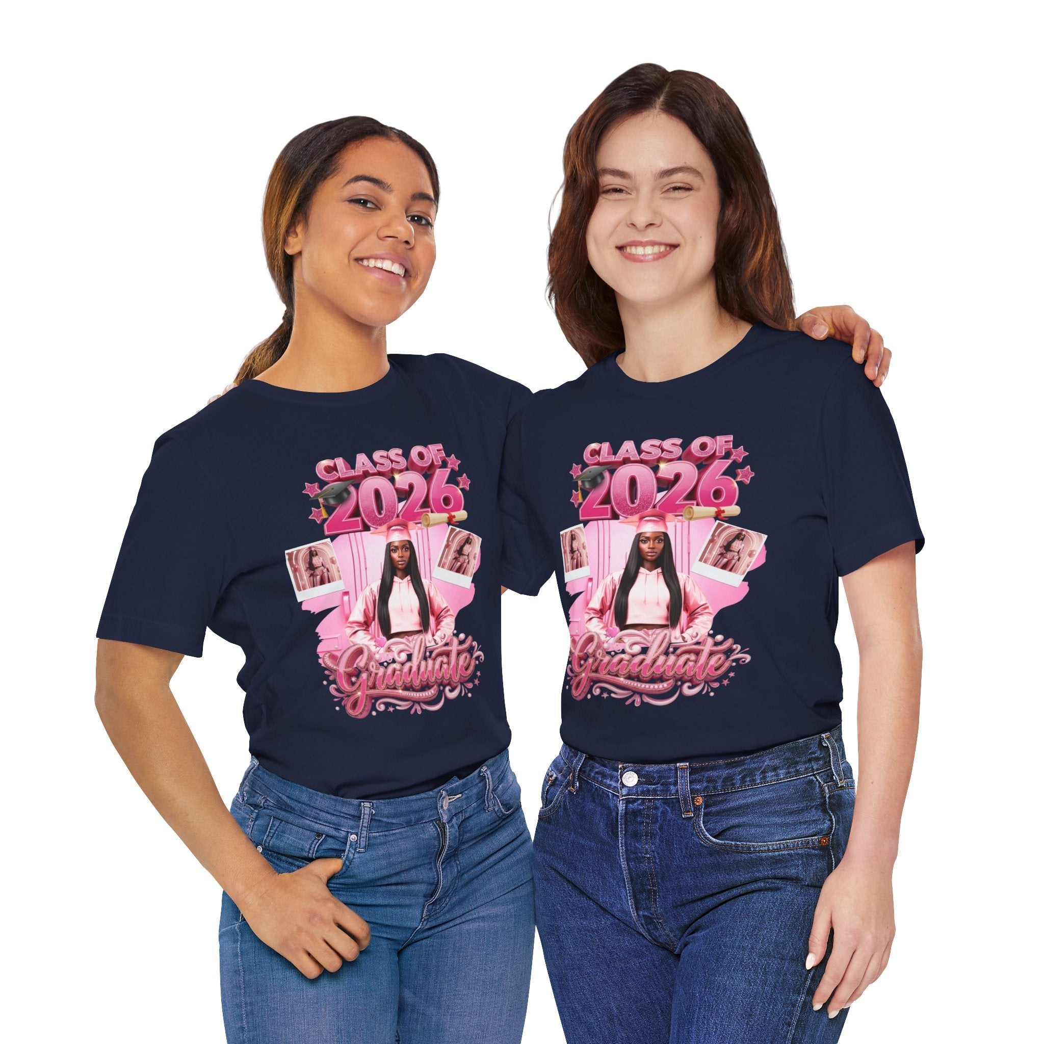 Class of 2026 Pink Graduation Tee — Personalized Senior Shirt
