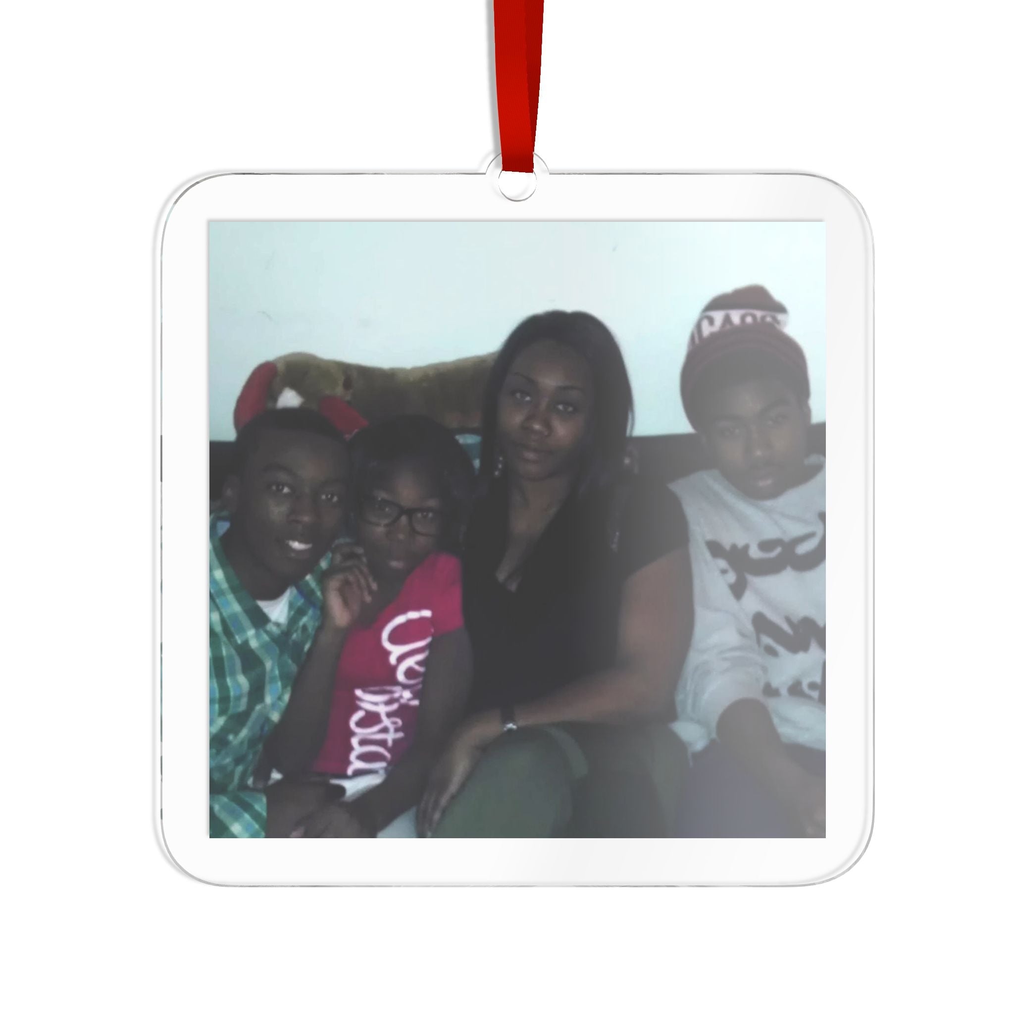 Custom Cut Acrylic Ornament - 1 Photo
