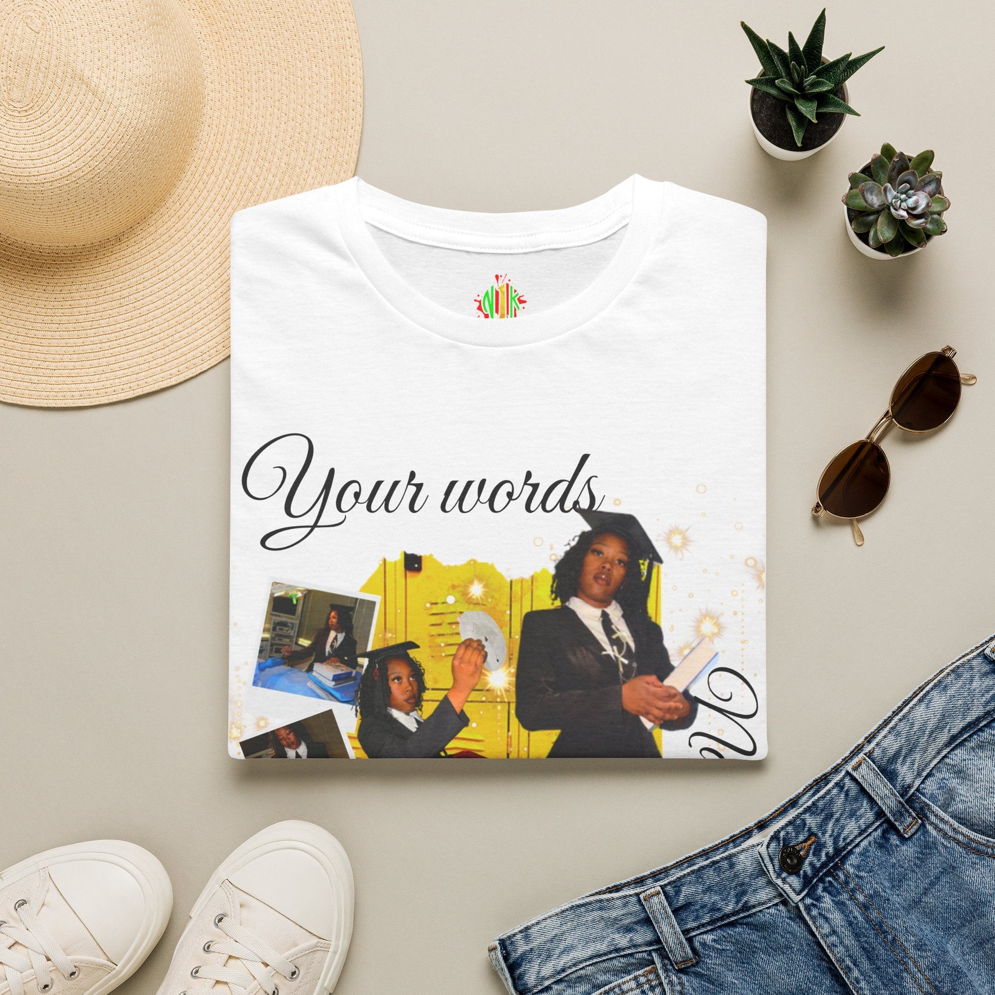 Custom Graduate 4‑Photo Collage T-Shirt — Personalized Family Graduation Tee