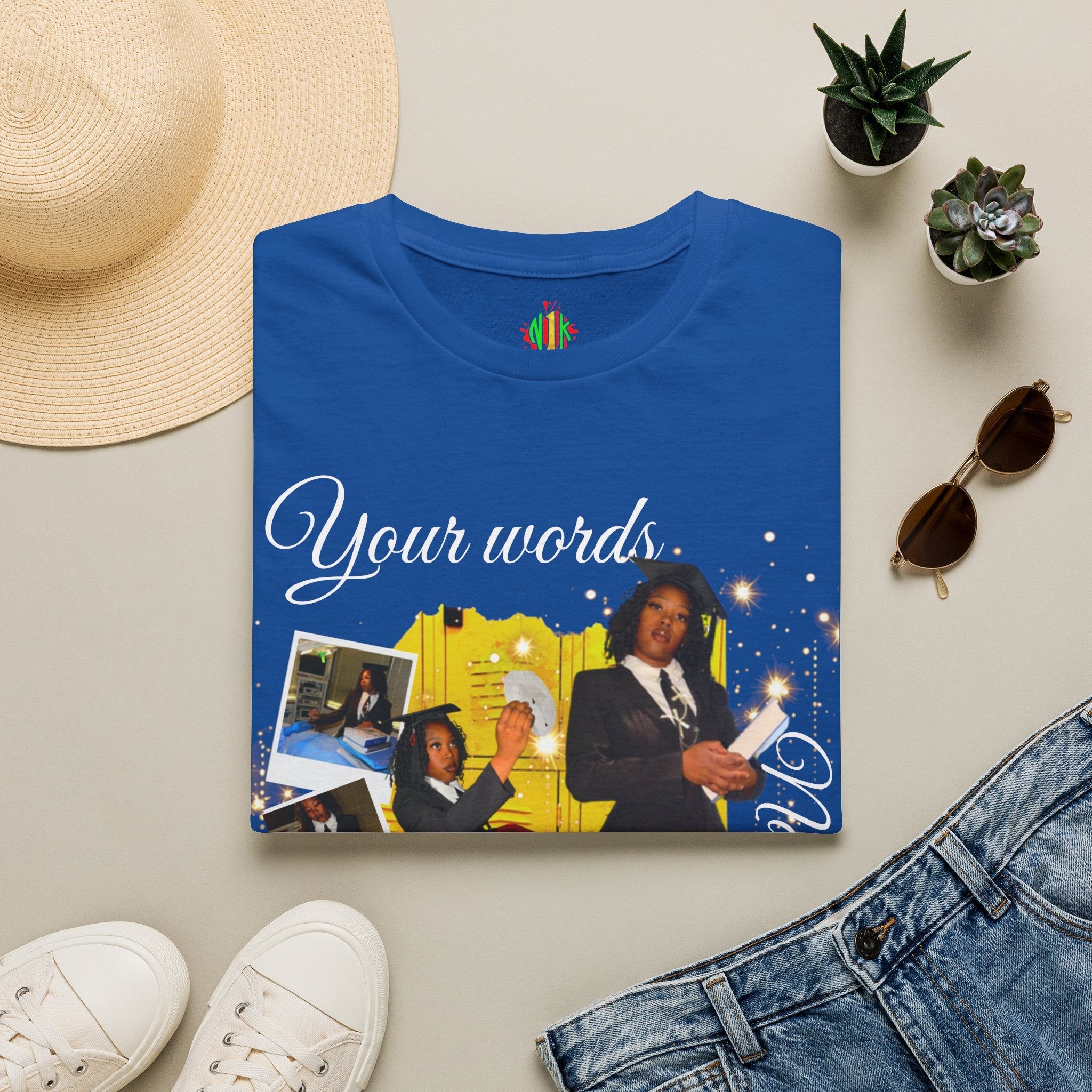 Custom Graduate 4‑Photo Collage T-Shirt — Personalized Family Graduation Tee