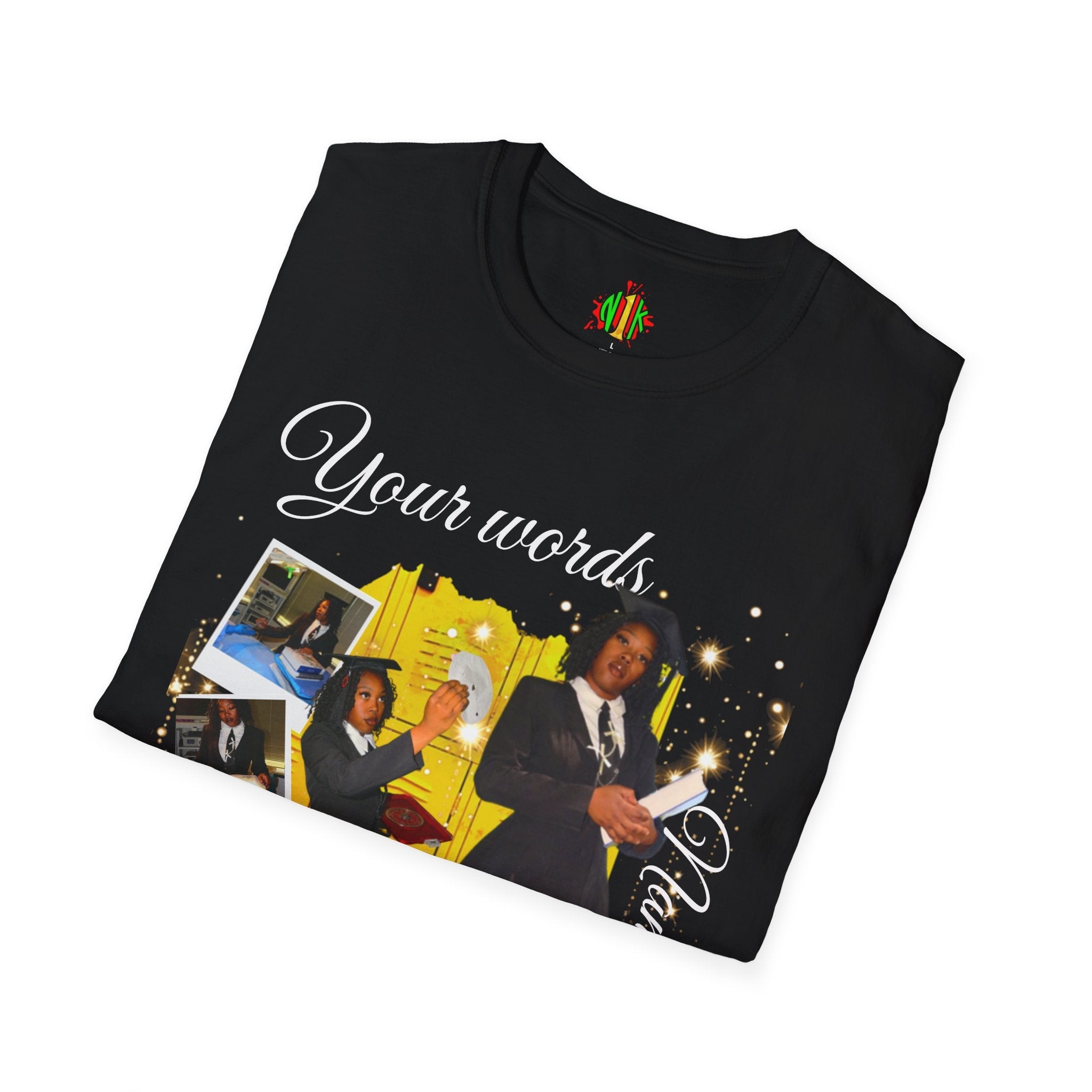 Custom Graduate 4‑Photo Collage T-Shirt — Personalized Family Graduation Tee