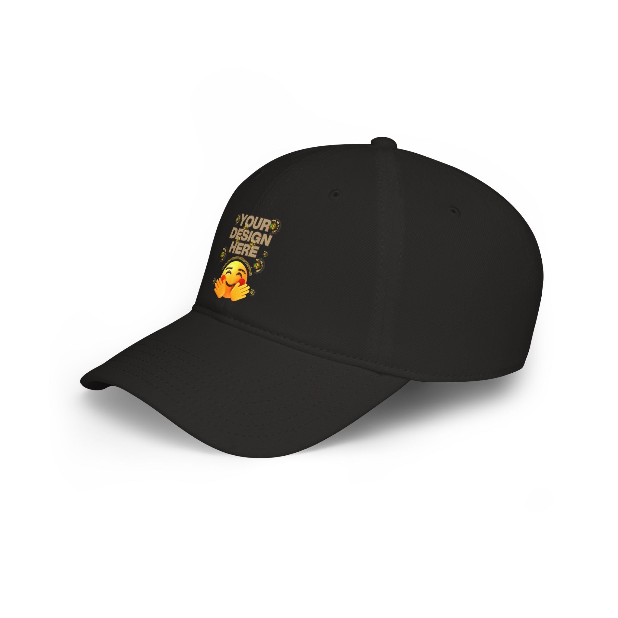 Custom Logo Low Profile Baseball Cap — Retro Splash Embroidered Logo