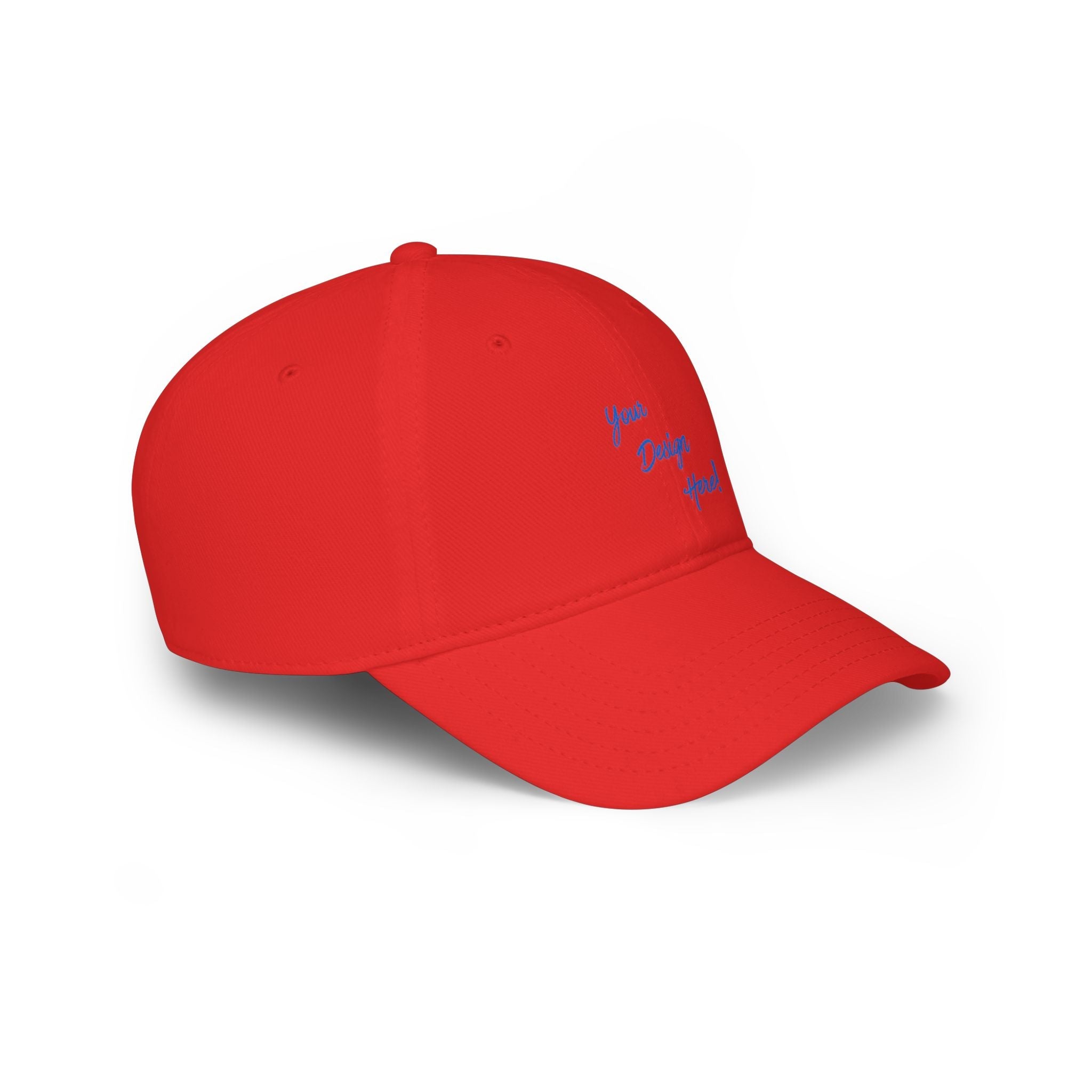 Custom Logo Low Profile Baseball Cap — Retro Splash Embroidered Logo