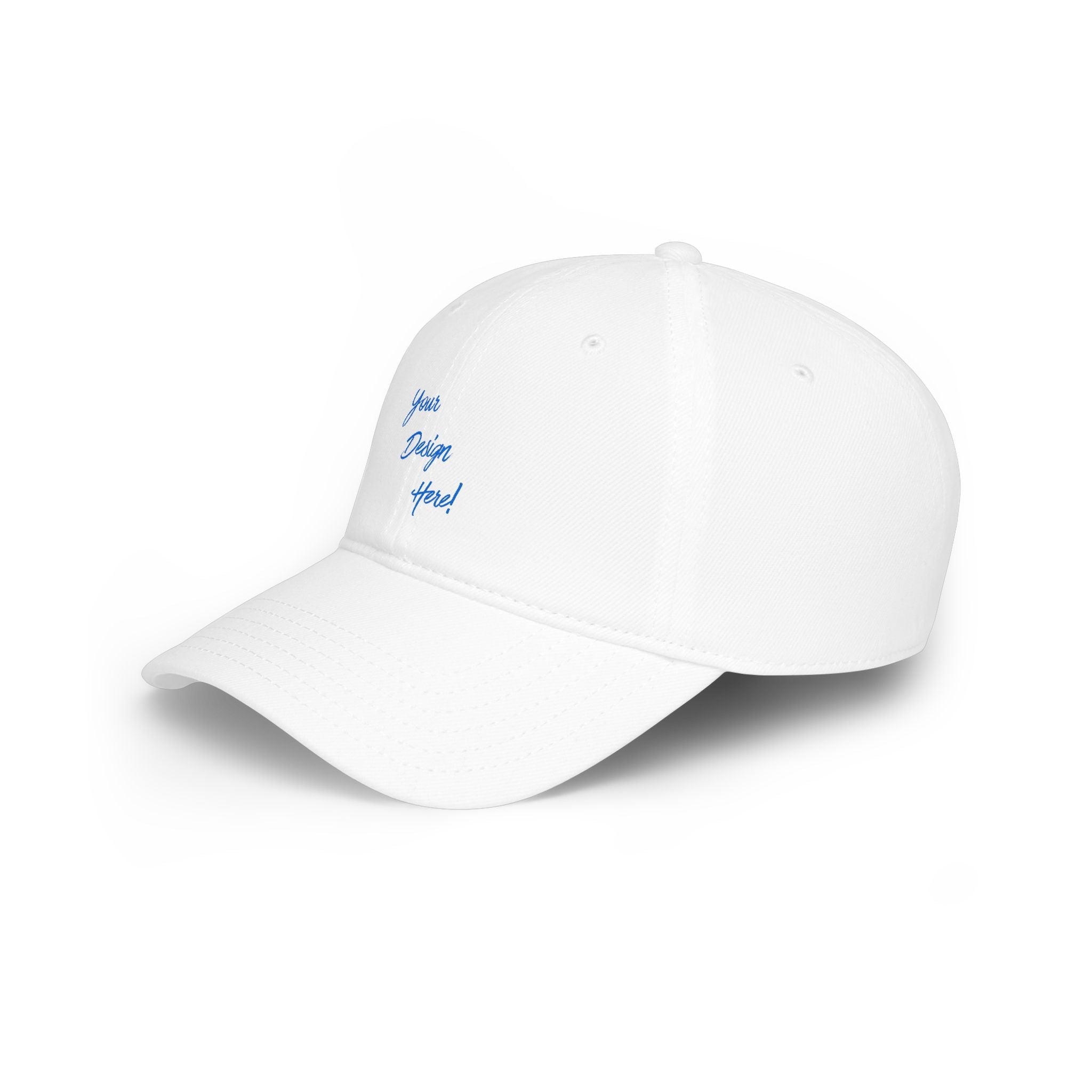 Custom Logo Low Profile Baseball Cap — Retro Splash Embroidered Logo