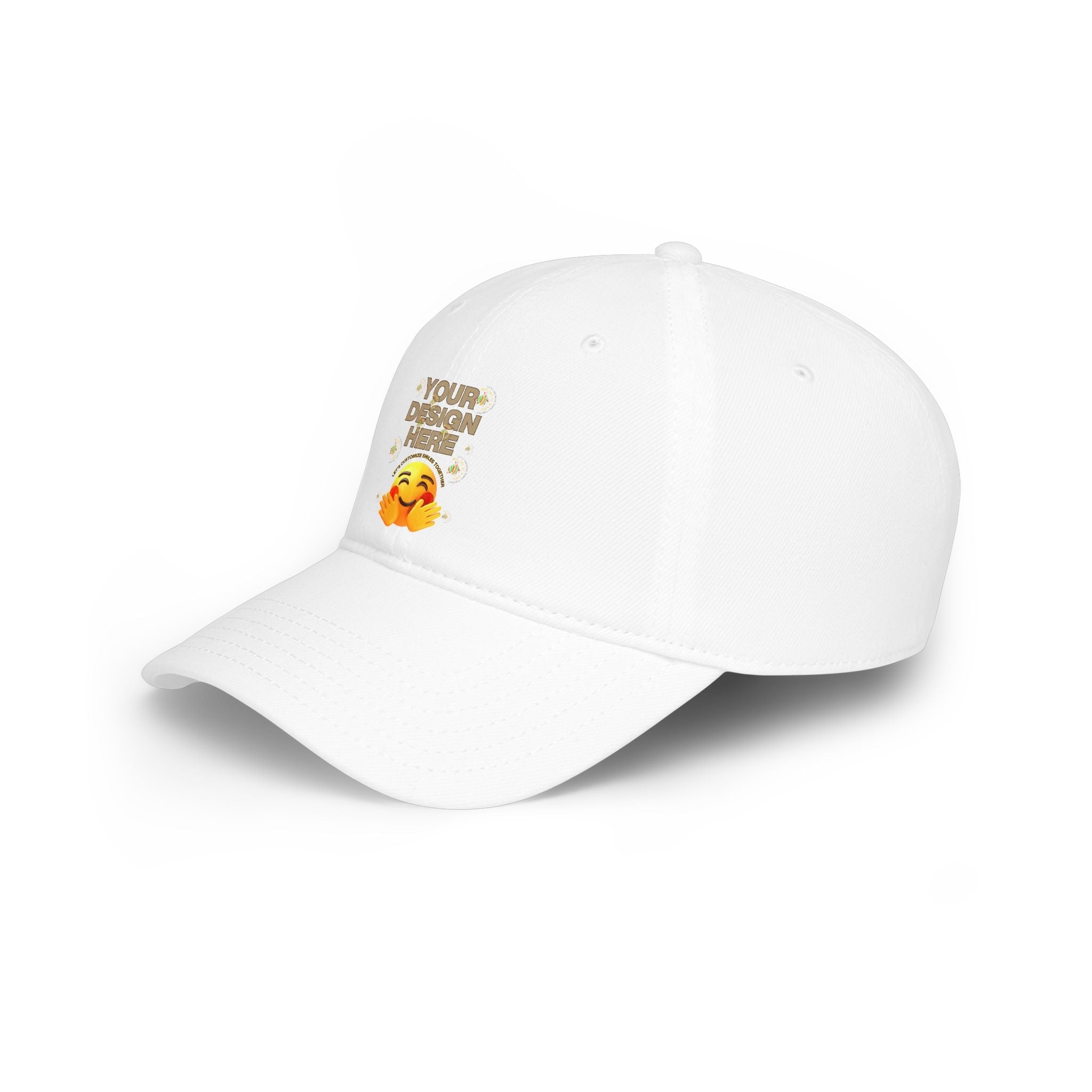Custom Logo Low Profile Baseball Cap — Retro Splash Embroidered Logo