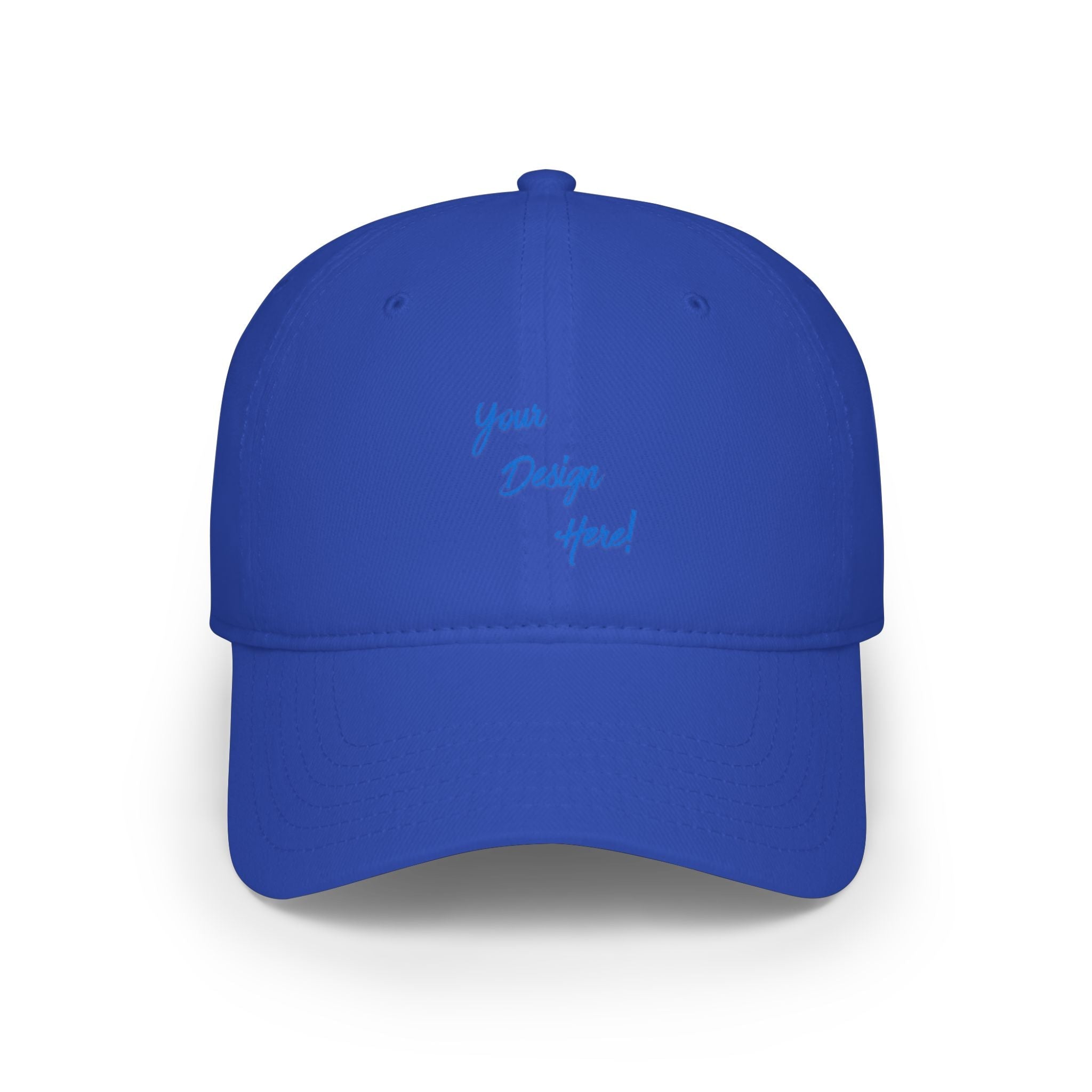 Custom Logo Low Profile Baseball Cap — Retro Splash Embroidered Logo