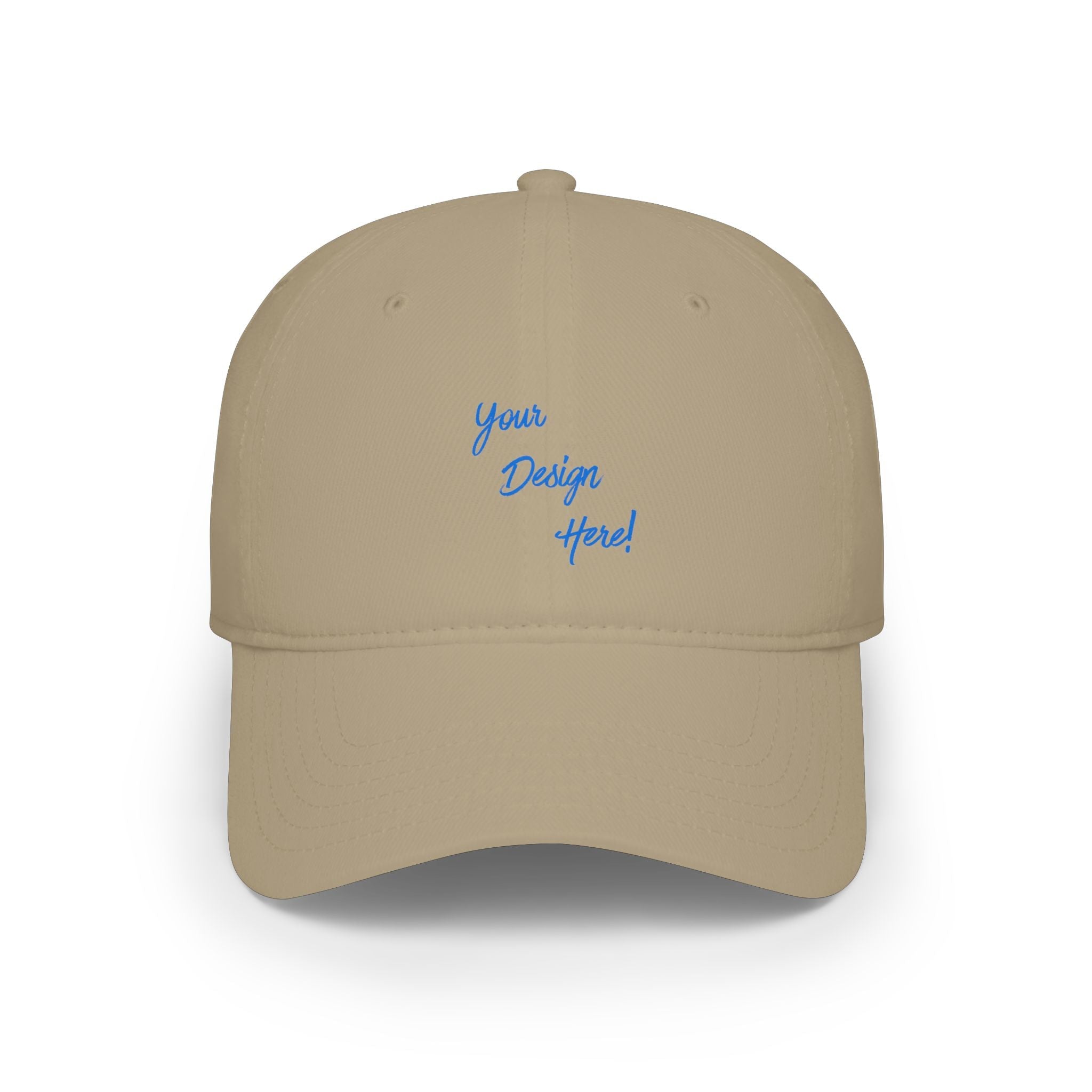 Custom Logo Low Profile Baseball Cap — Retro Splash Embroidered Logo