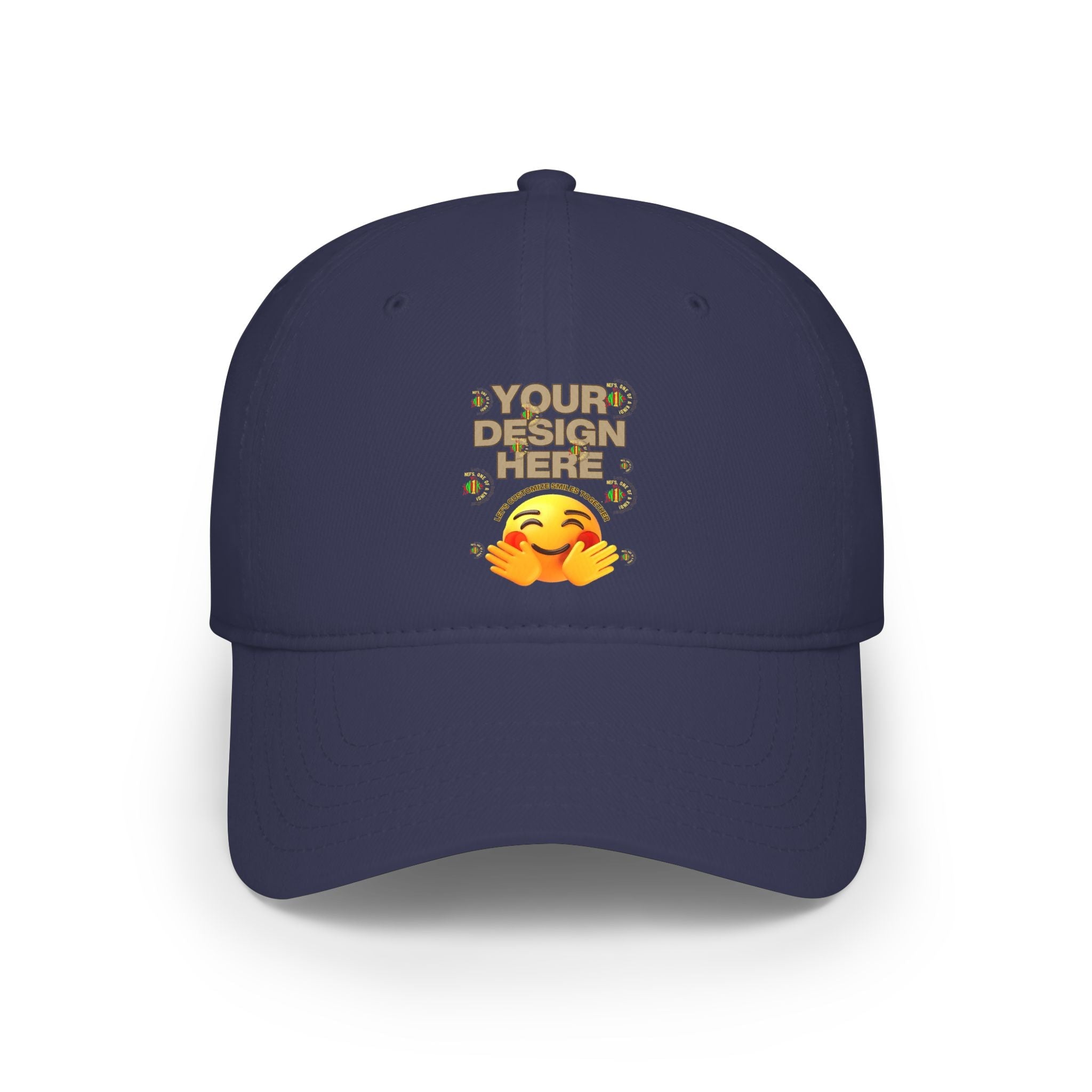 Custom Logo Low Profile Baseball Cap — Retro Splash Embroidered Logo