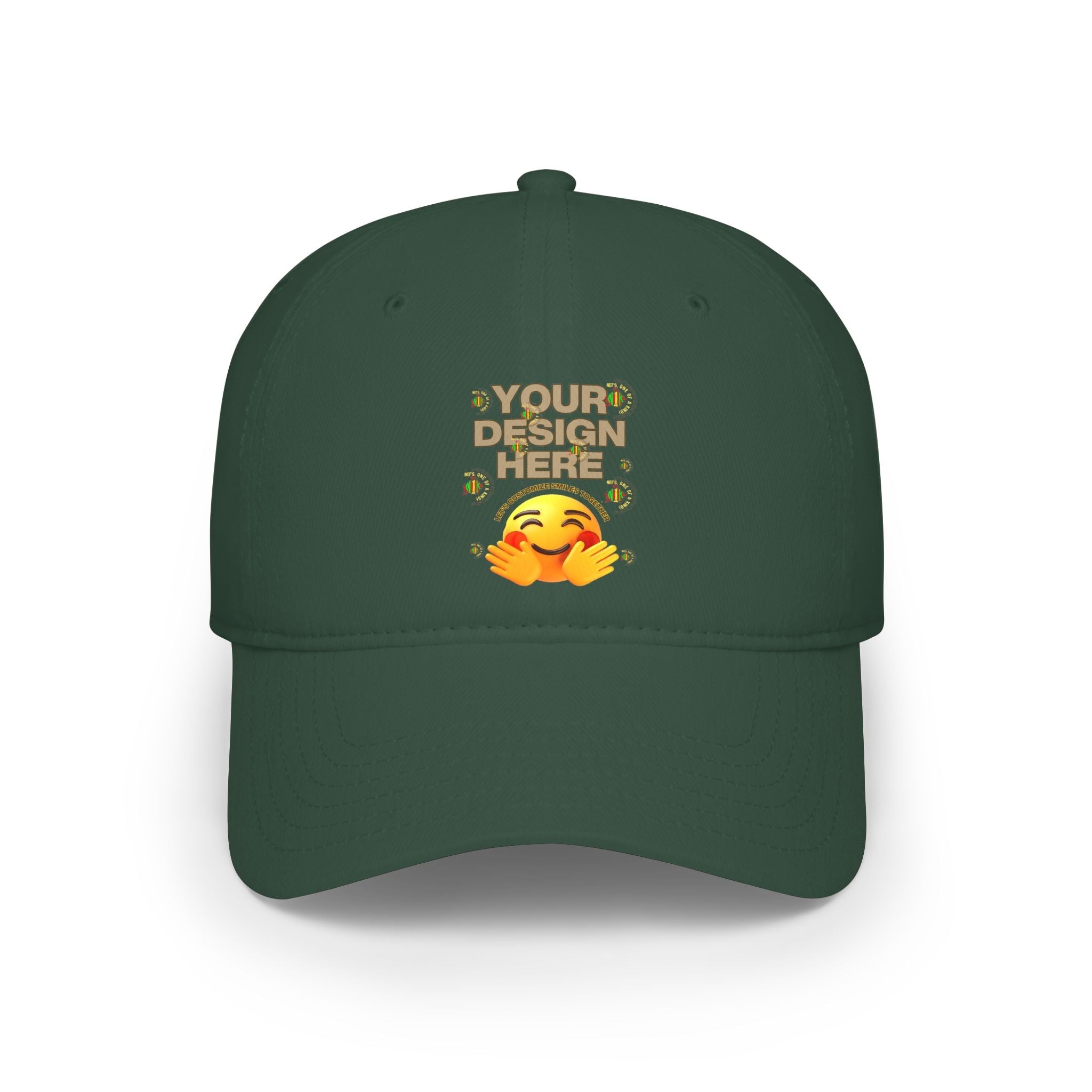 Custom Logo Low Profile Baseball Cap — Retro Splash Embroidered Logo
