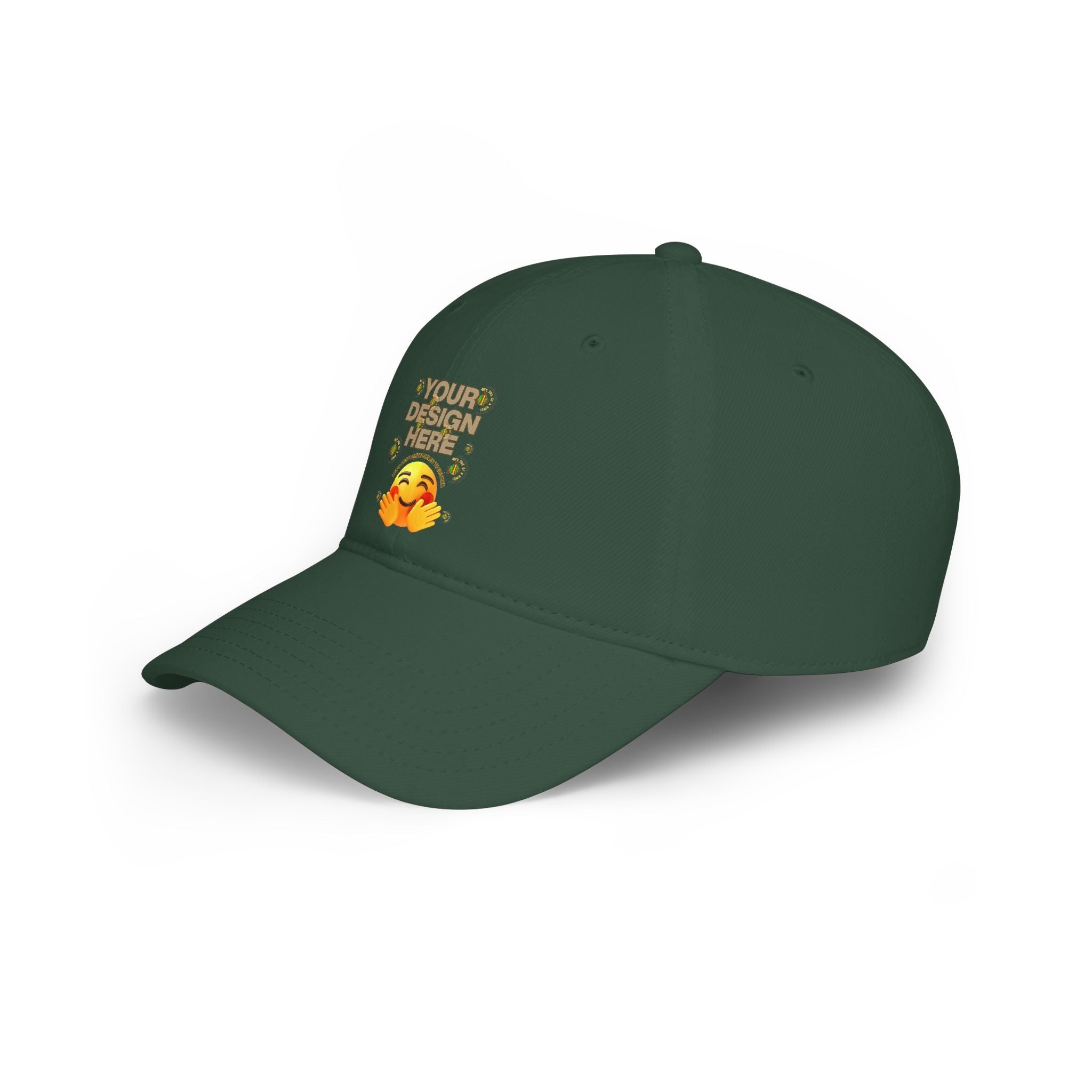 Custom Logo Low Profile Baseball Cap — Retro Splash Embroidered Logo