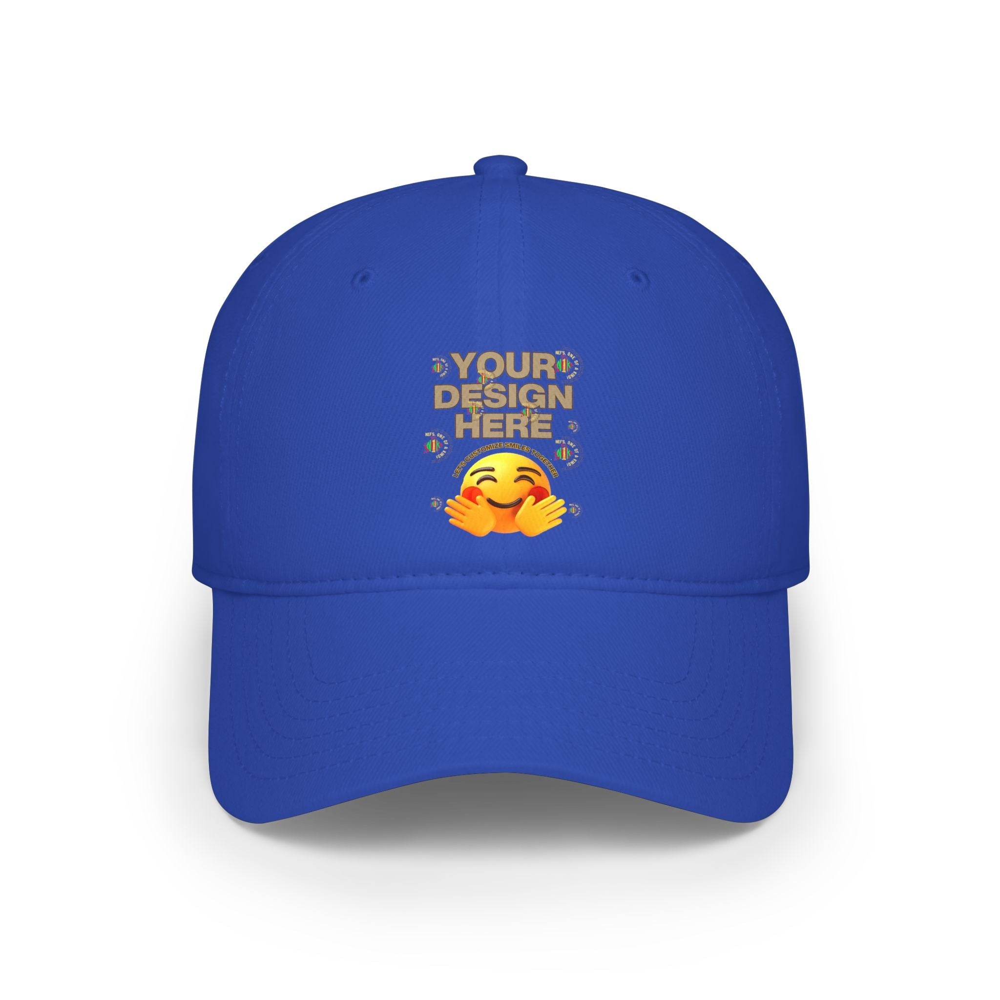 Custom Logo Low Profile Baseball Cap — Retro Splash Embroidered Logo