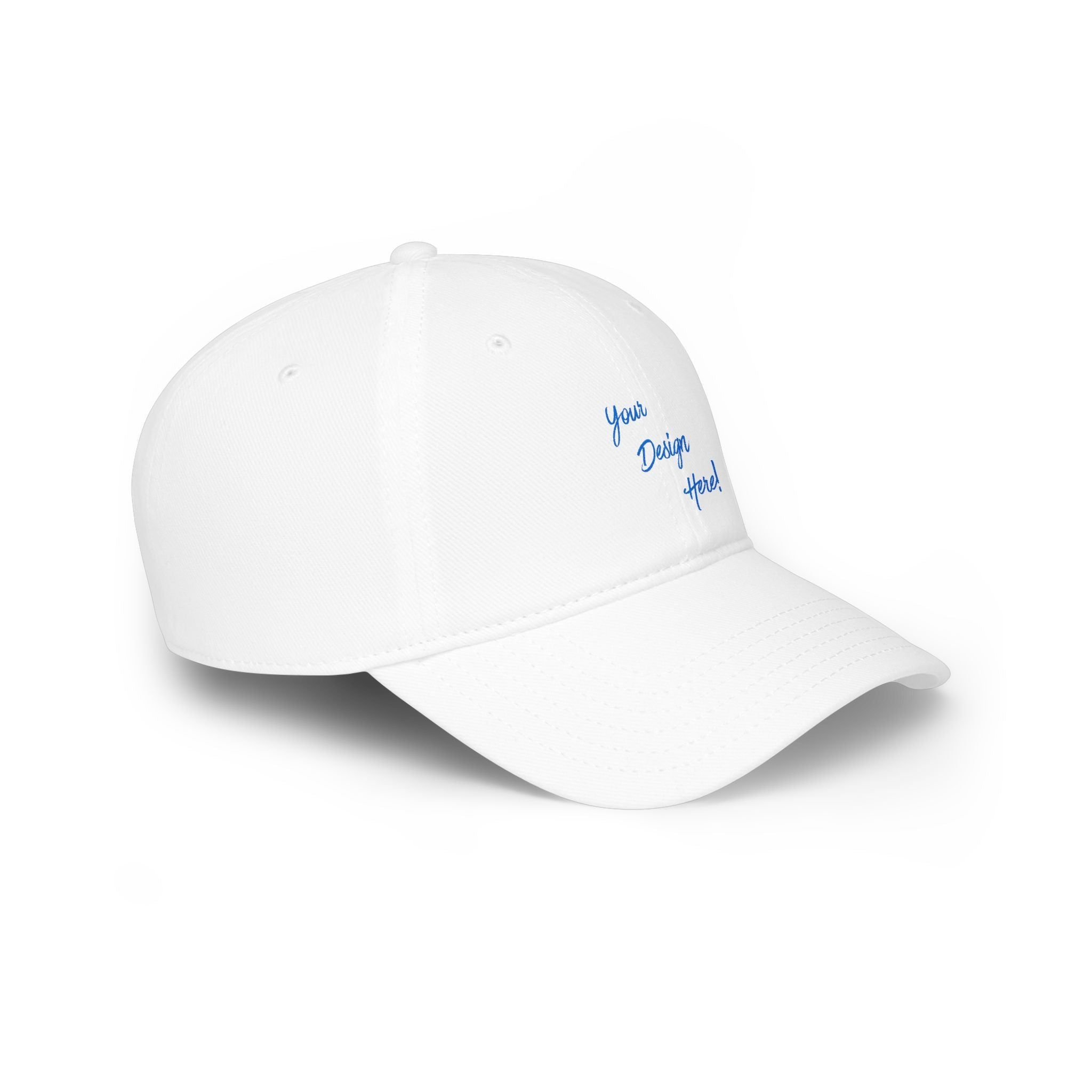 Custom Logo Low Profile Baseball Cap — Retro Splash Embroidered Logo