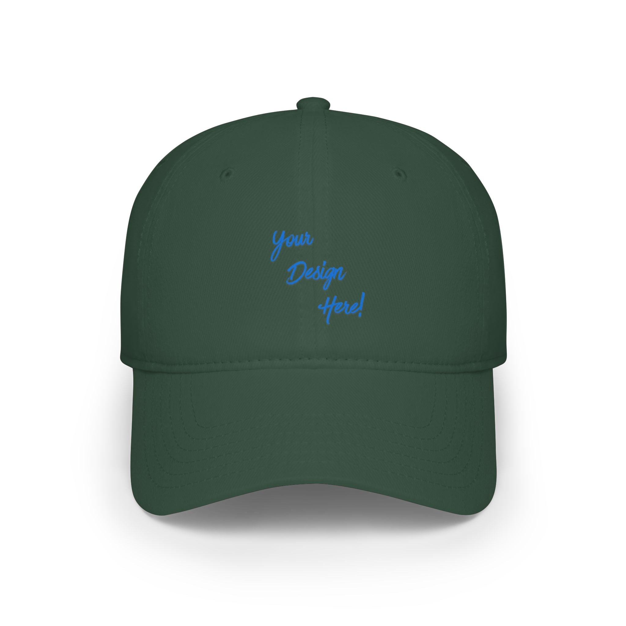 Custom Logo Low Profile Baseball Cap — Retro Splash Embroidered Logo