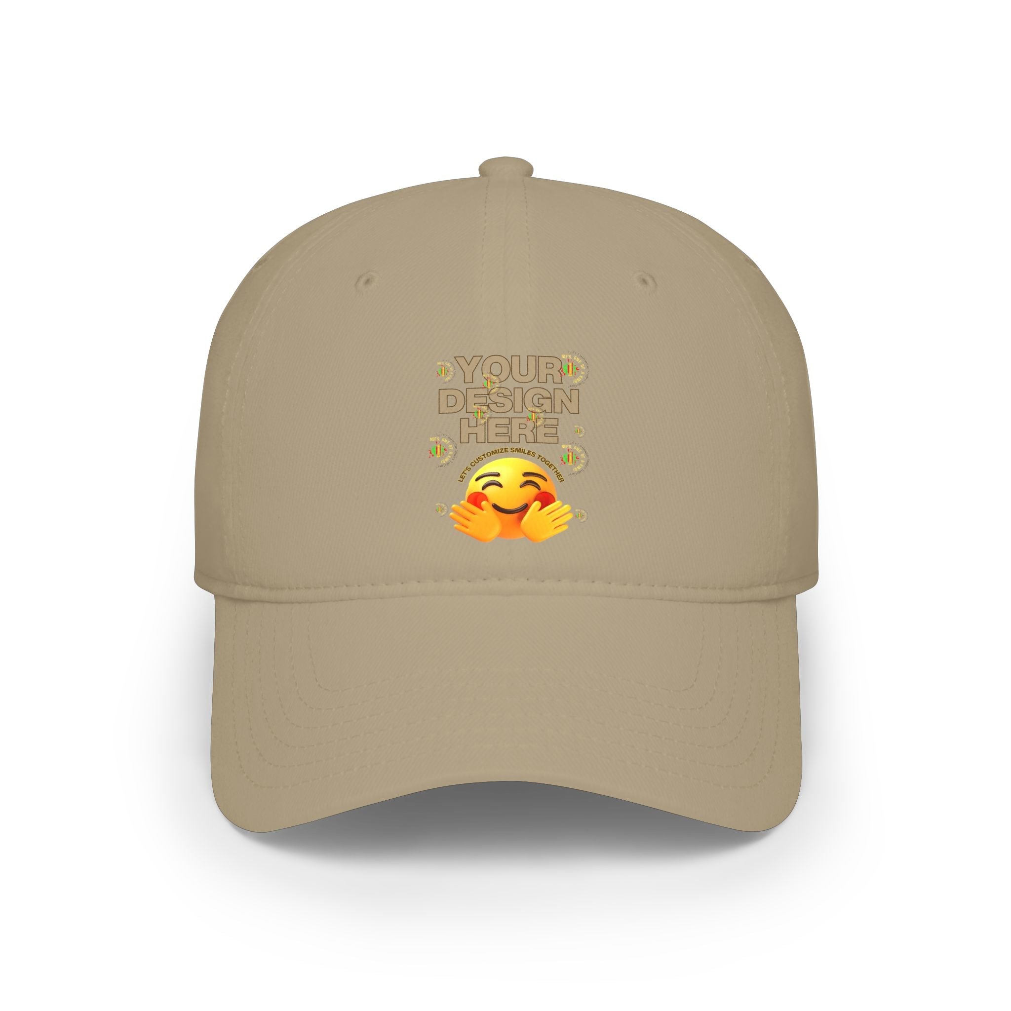 Custom Logo Low Profile Baseball Cap — Retro Splash Embroidered Logo