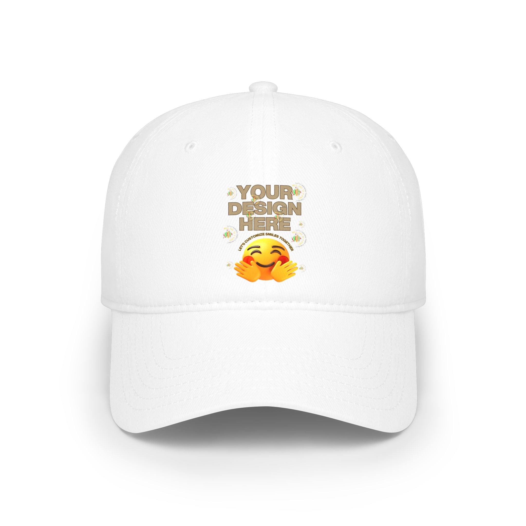 Custom Logo Low Profile Baseball Cap — Retro Splash Embroidered Logo
