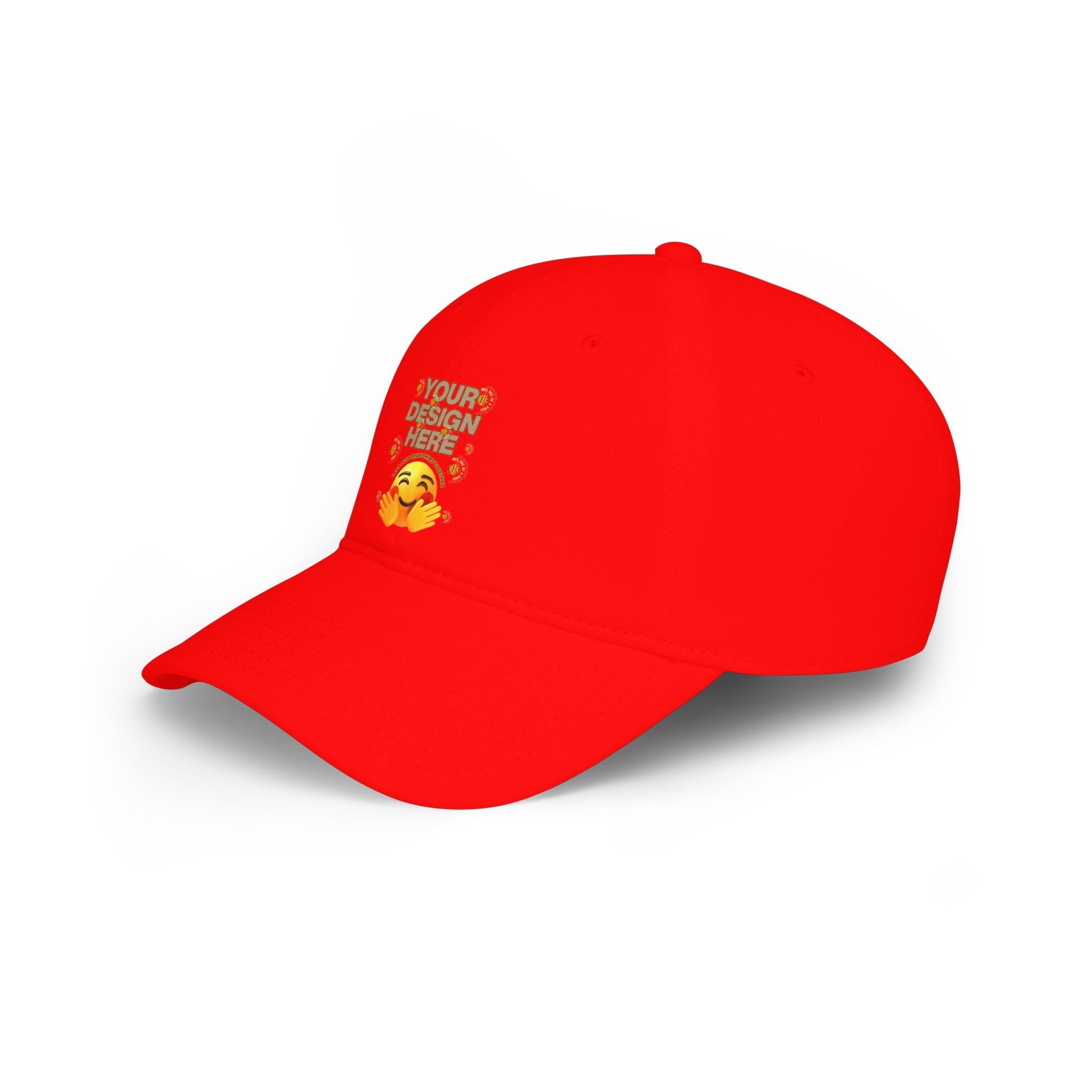 Custom Logo Low Profile Baseball Cap — Retro Splash Embroidered Logo