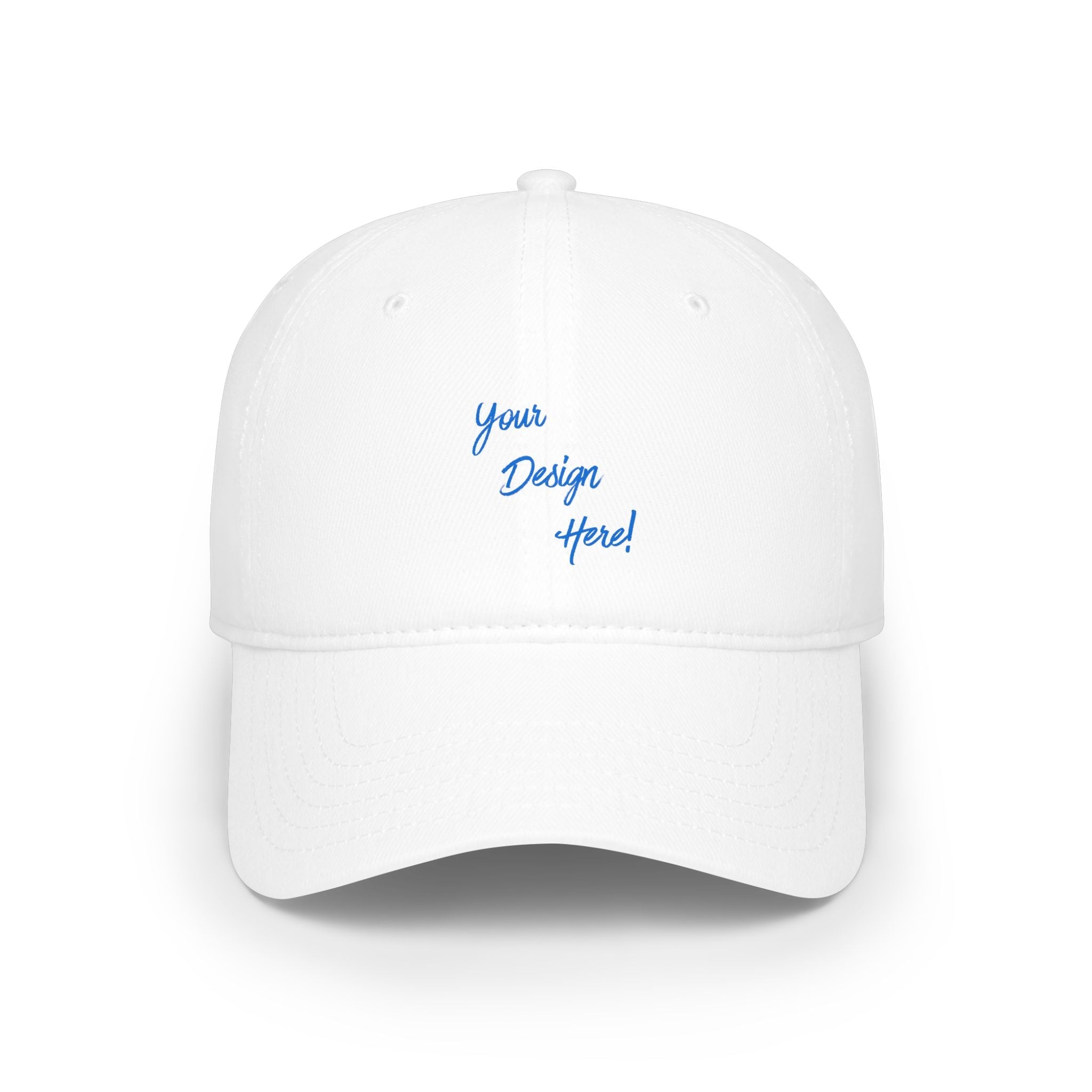 Custom Logo Low Profile Baseball Cap — Retro Splash Embroidered Logo