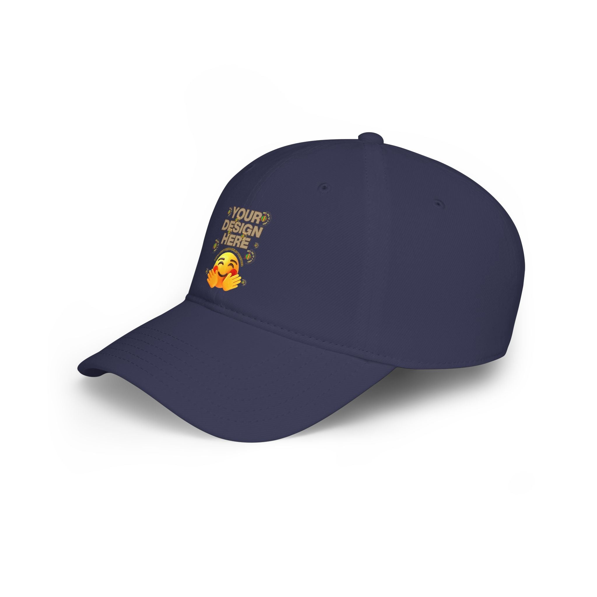 Custom Logo Low Profile Baseball Cap — Retro Splash Embroidered Logo