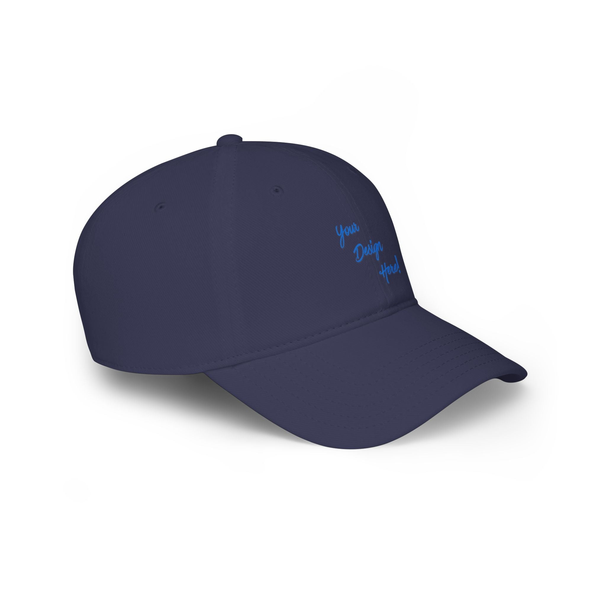 Custom Logo Low Profile Baseball Cap — Retro Splash Embroidered Logo