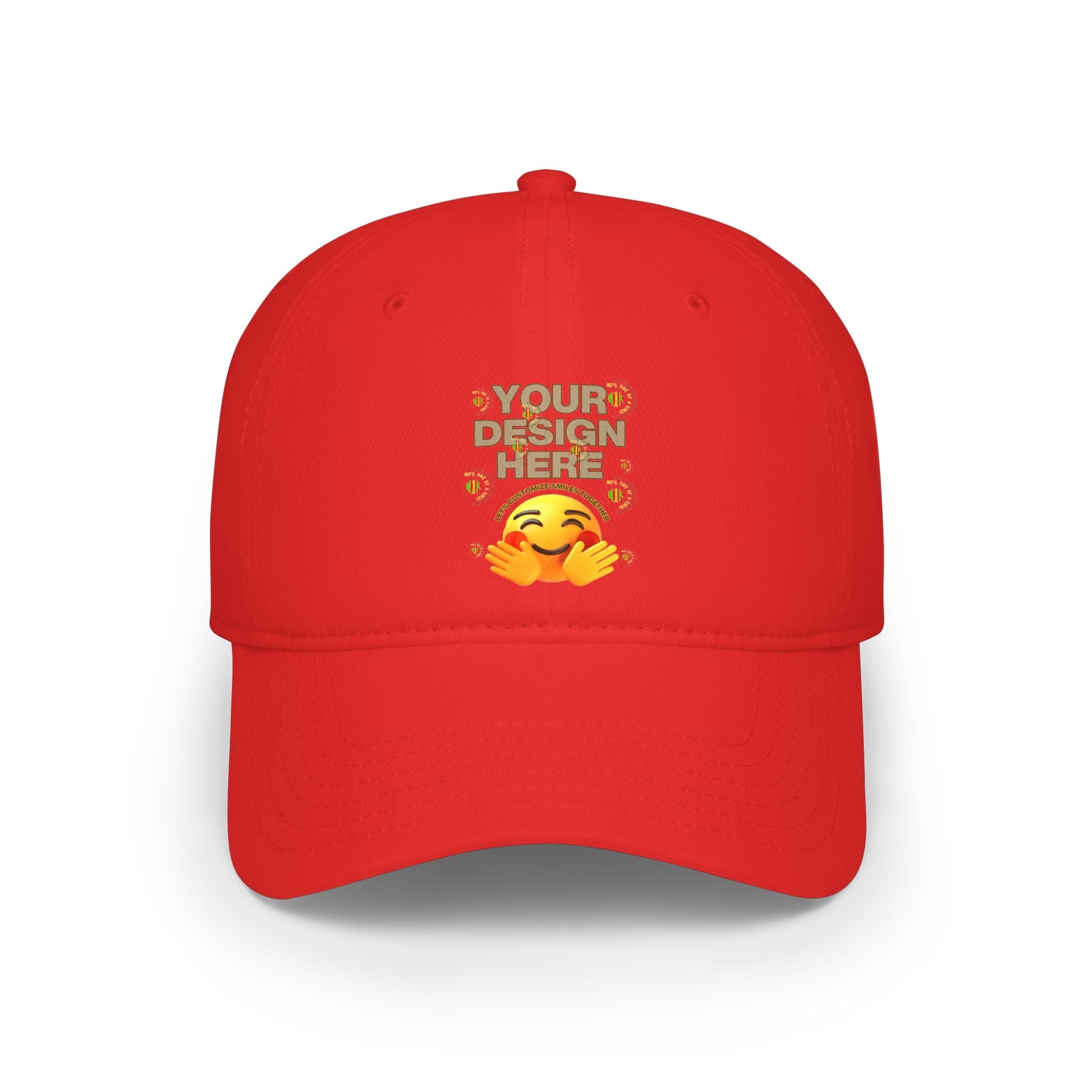 Custom Logo Low Profile Baseball Cap — Retro Splash Embroidered Logo