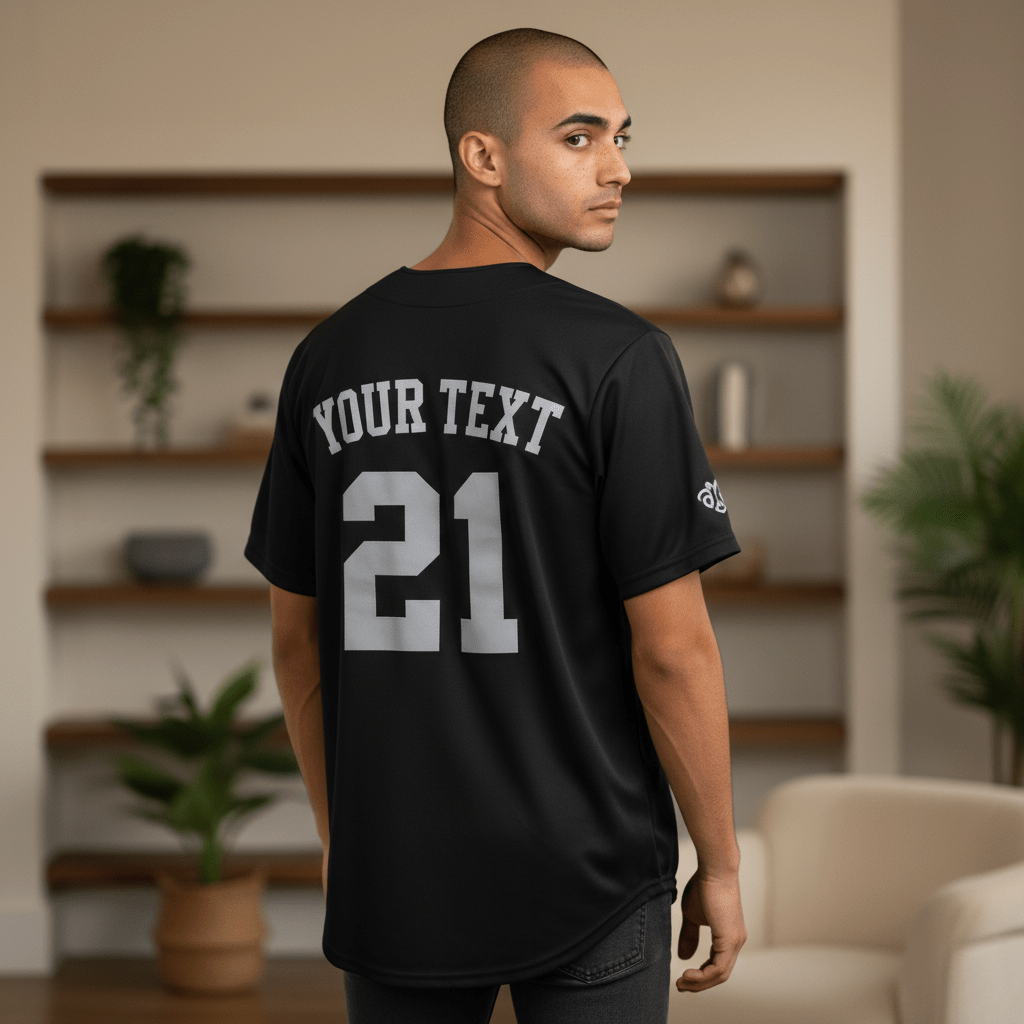 Custom Men's Baseball Jersey — Personalized Name & Number Team Shirt