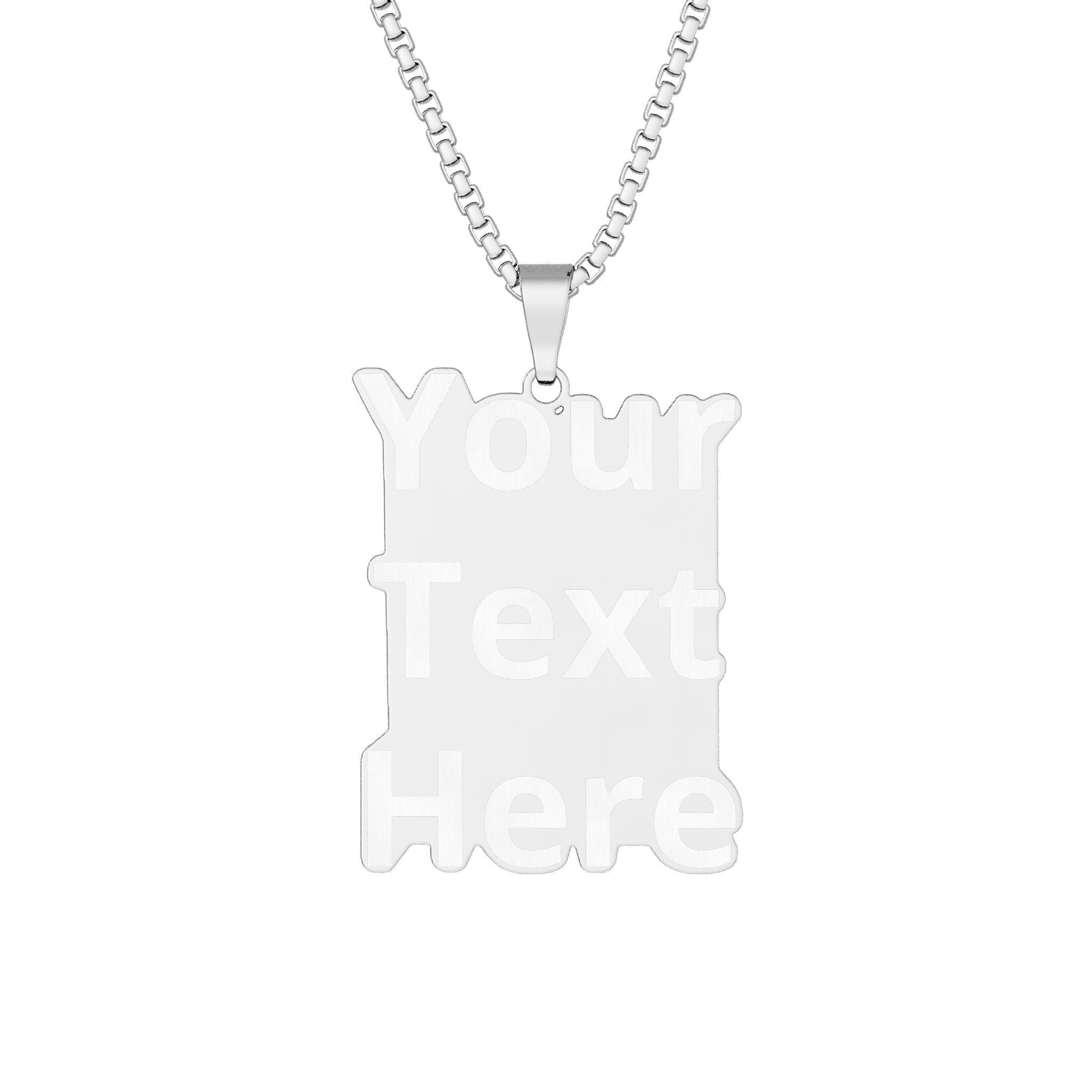 Custom Photo Pendant Necklace - Personalized Cut-Out Photo Engraved Name Keepsake