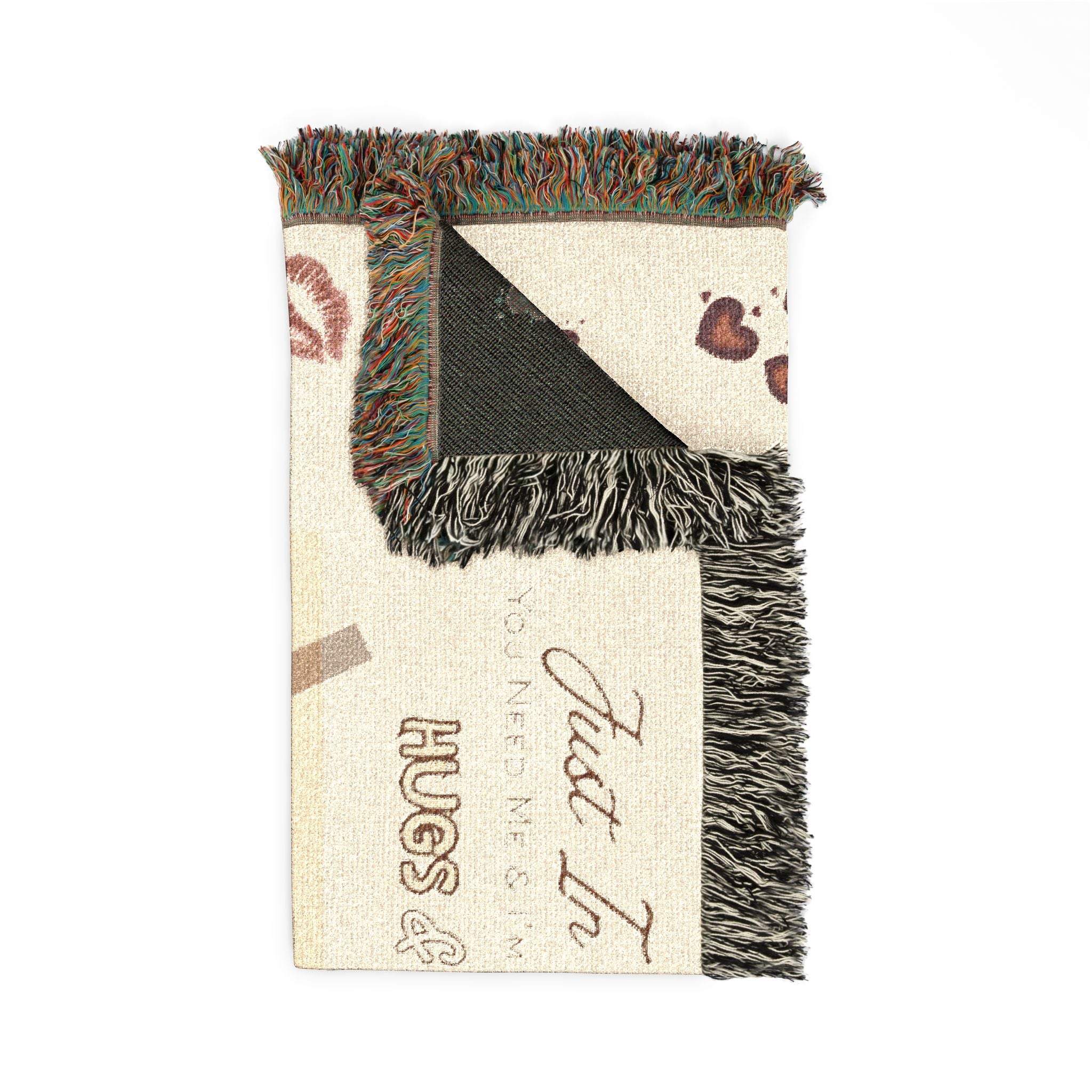 Custom Photo Woven Blanket — "Just in Case I'm Not Around" Keepsake ThHome DecorCustom Photo Woven Blanket