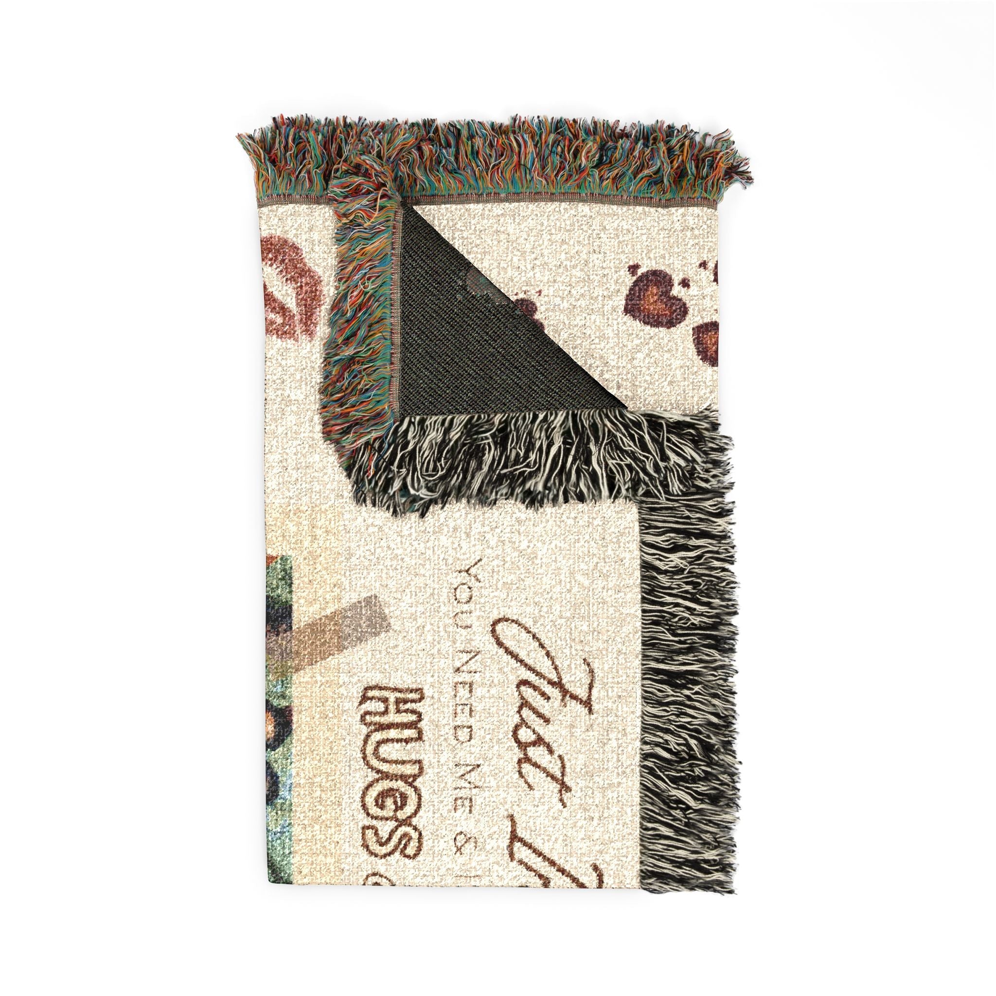 Custom Photo Woven Blanket — "Just in Case I'm Not Around" Keepsake Throw