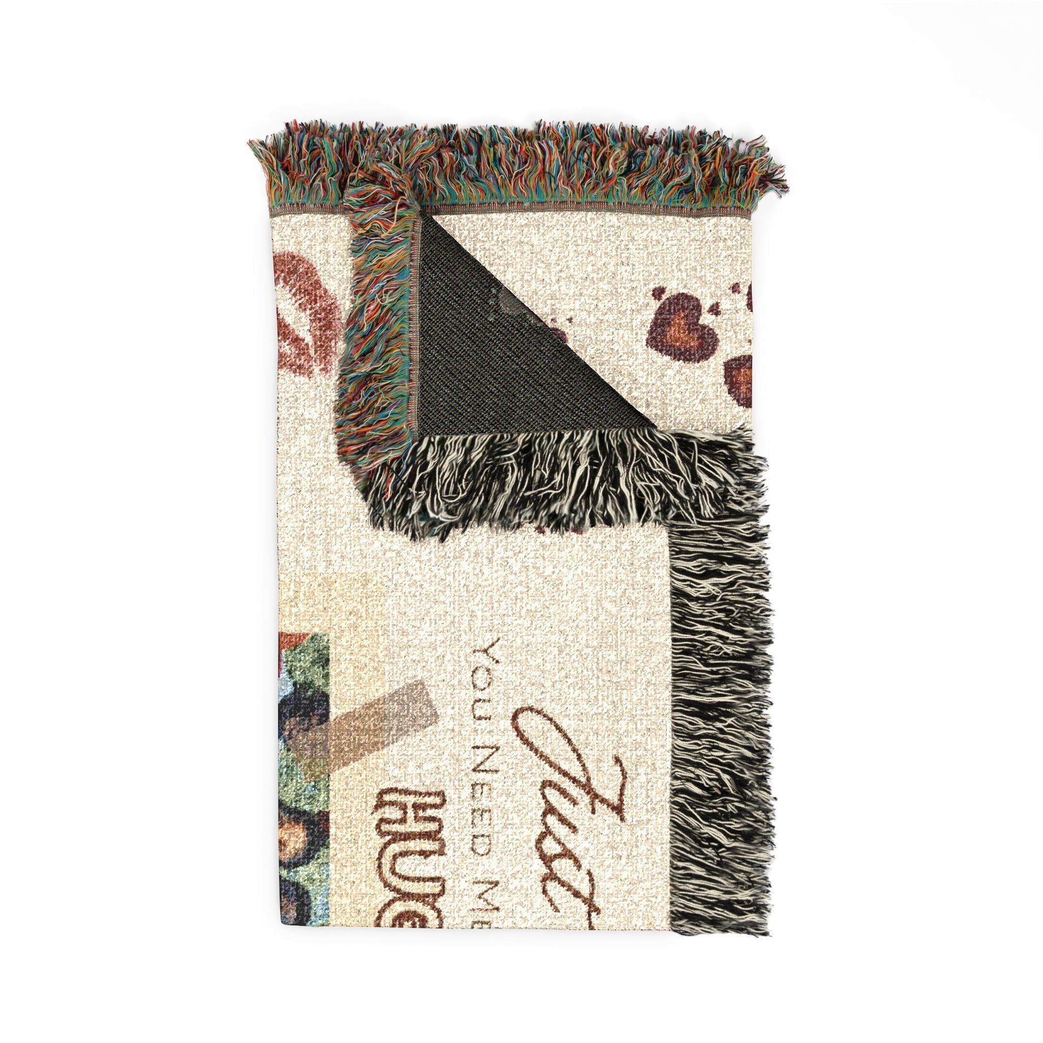 Custom Photo Woven Blanket — "Just in Case I'm Not Around" Keepsake Throw