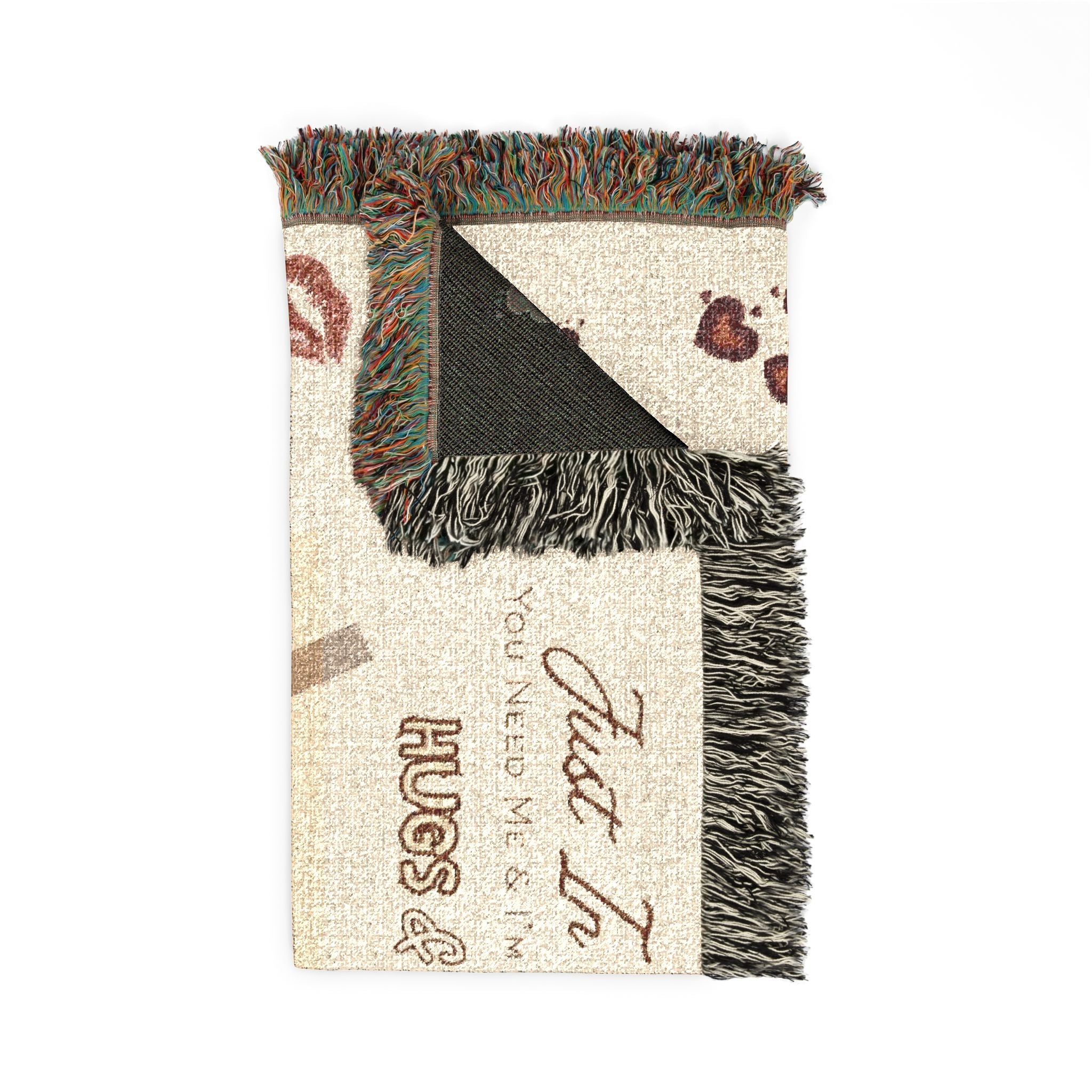 Custom Photo Woven Blanket — "Just in Case I'm Not Around" Keepsake Throw