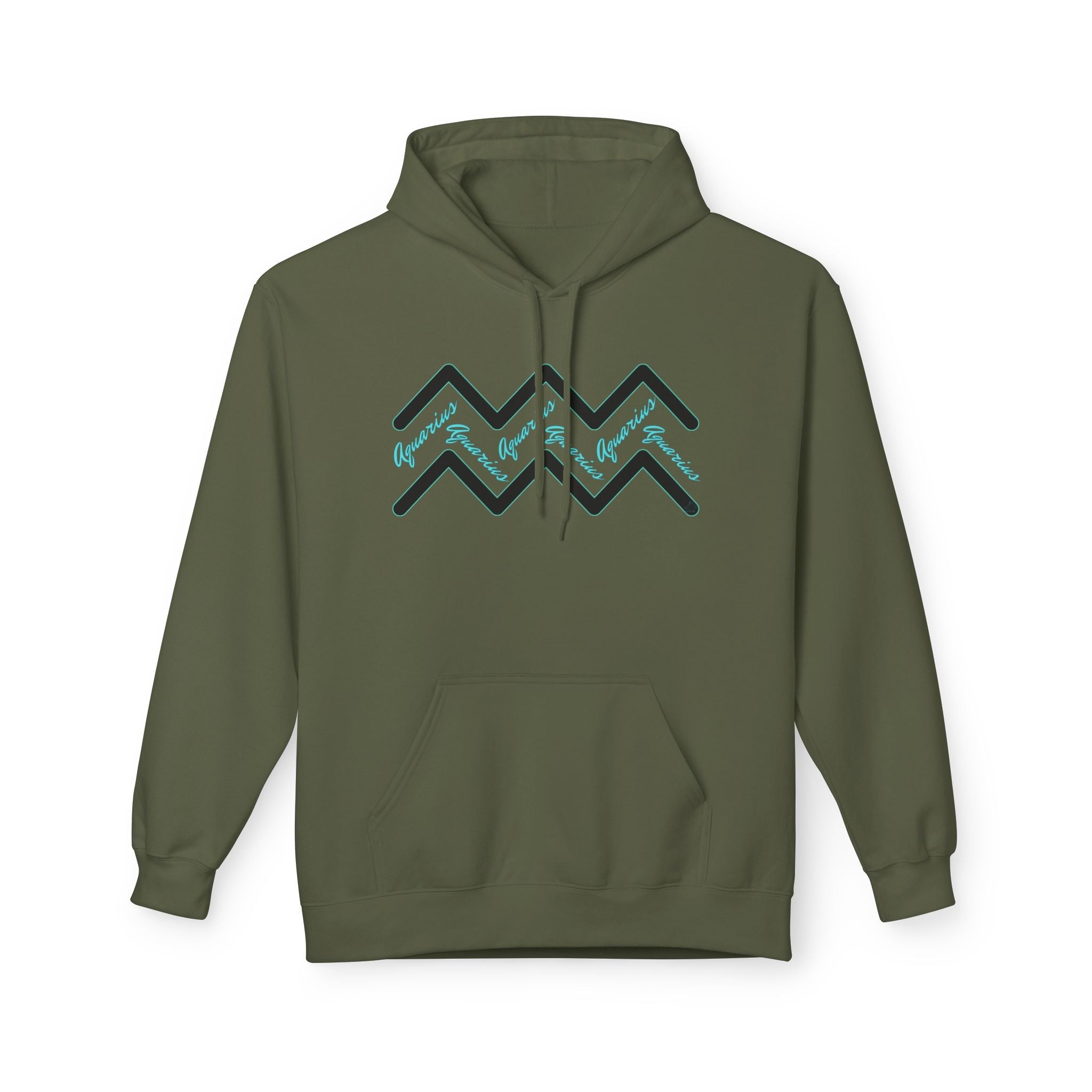 Customizable Aquarius Zodiac Hoodie — "Your Name on back" Watering Design