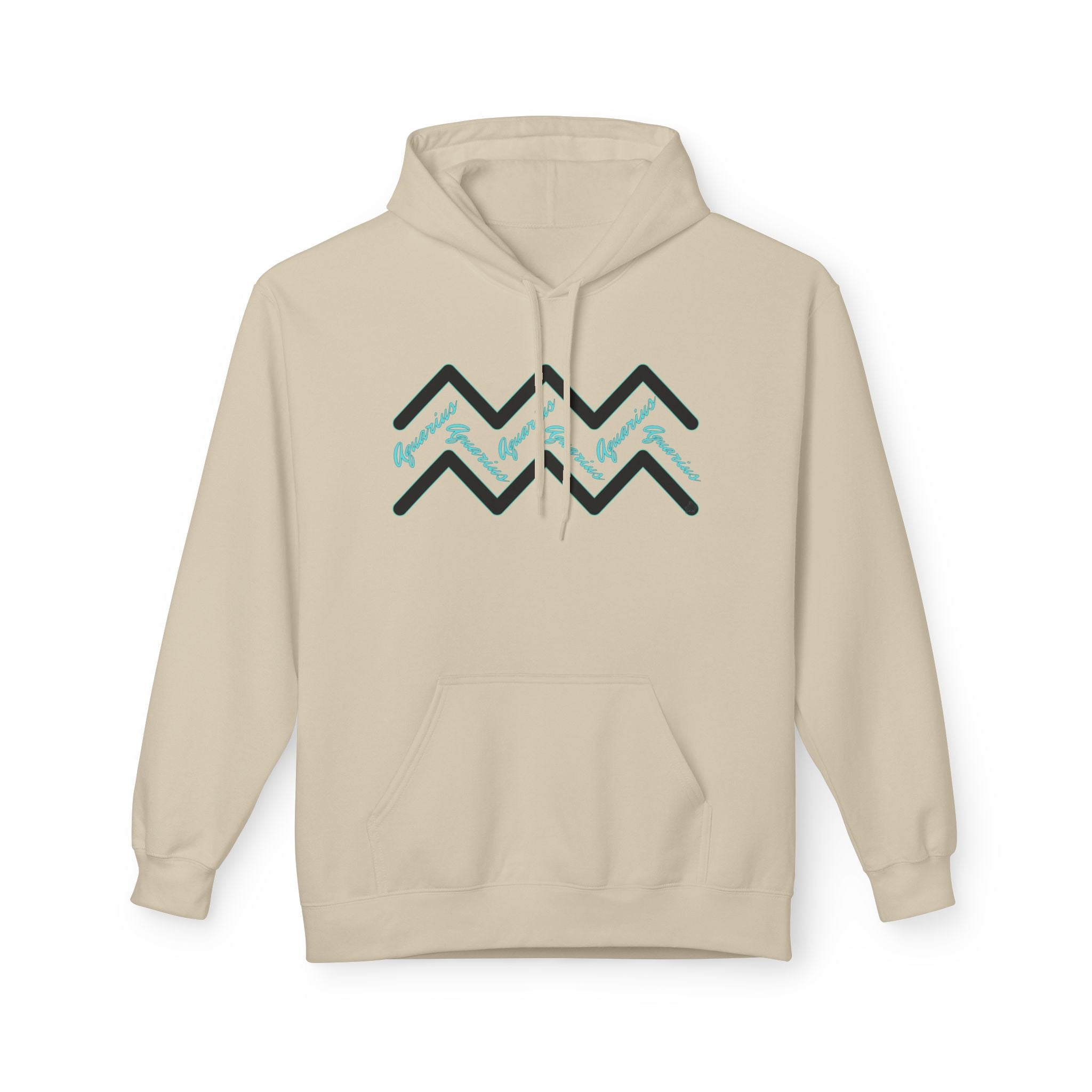 Customizable Aquarius Zodiac Hoodie — "Your Name on back" Watering Design