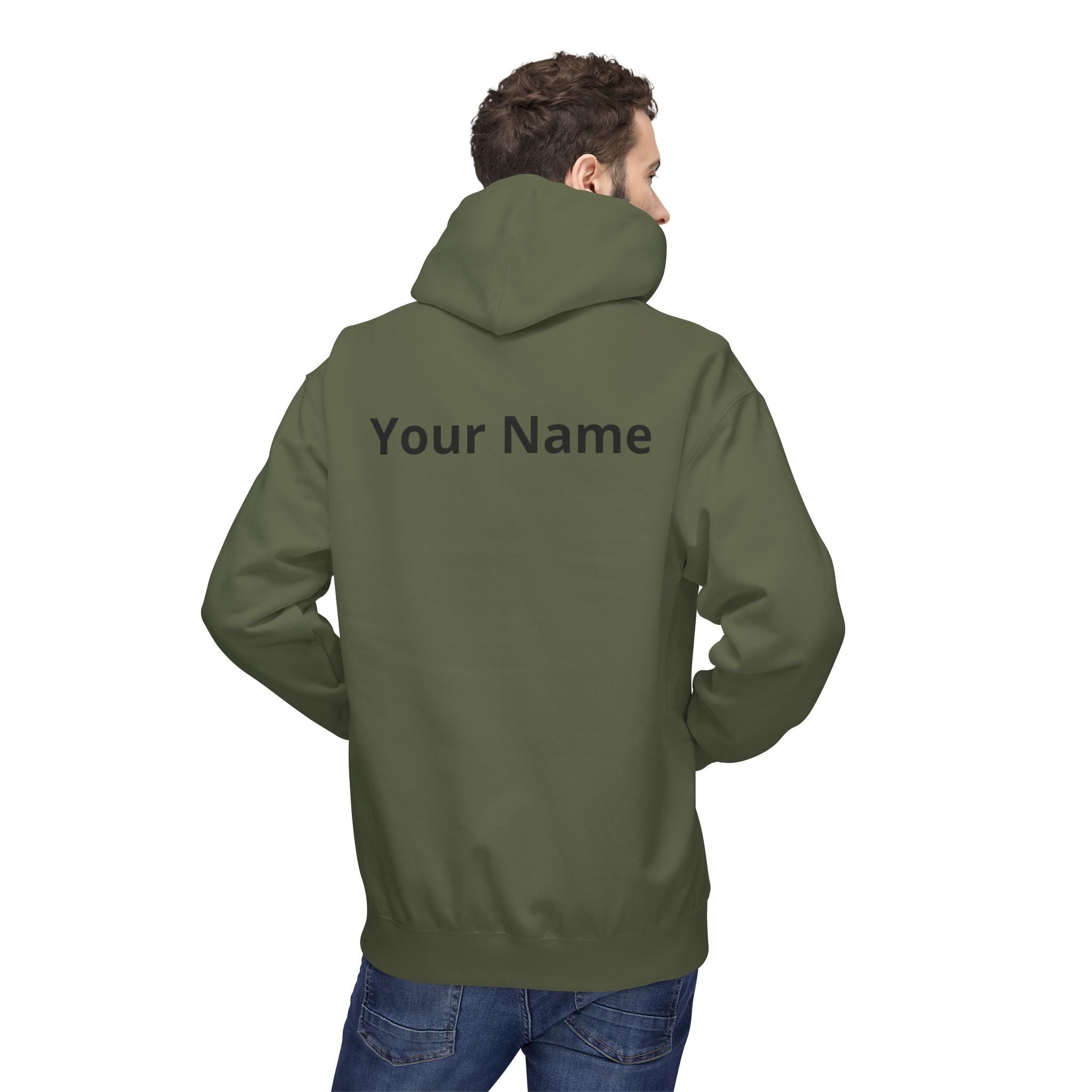 Customizable Aquarius Zodiac Hoodie — "Your Name on back" Watering Design
