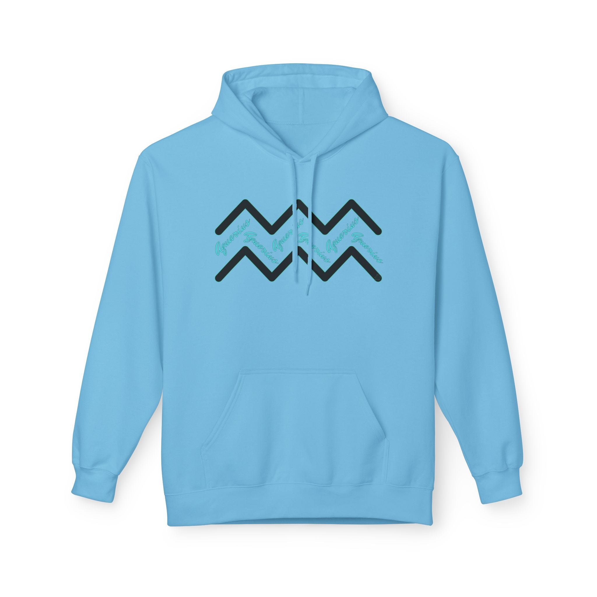 Customizable Aquarius Zodiac Hoodie — "Your Name on back" Watering Design