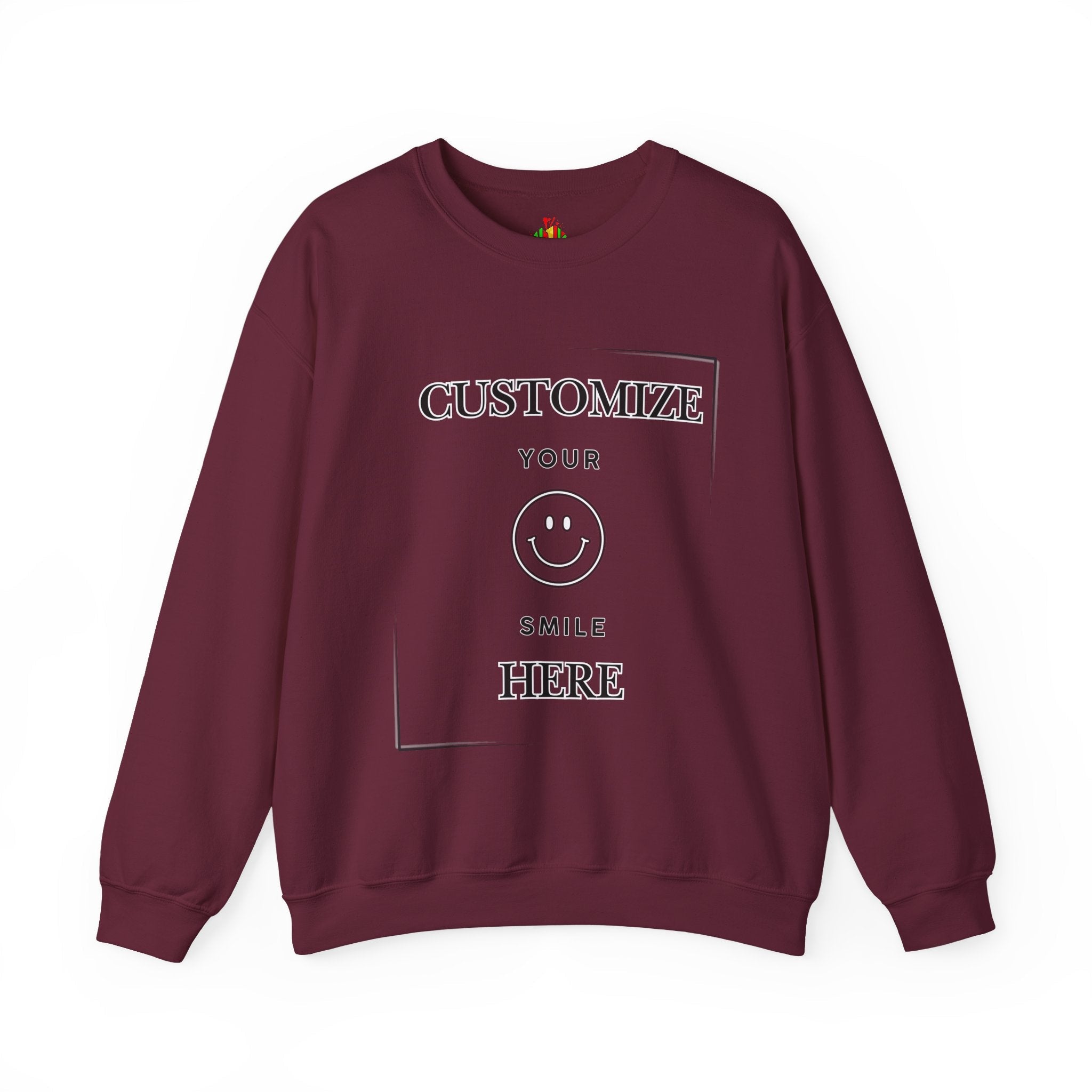 Customizable Crewneck Sweatshirt — Customize your smile Front- Add Image / Back Add Text Unisex Sweatshirt