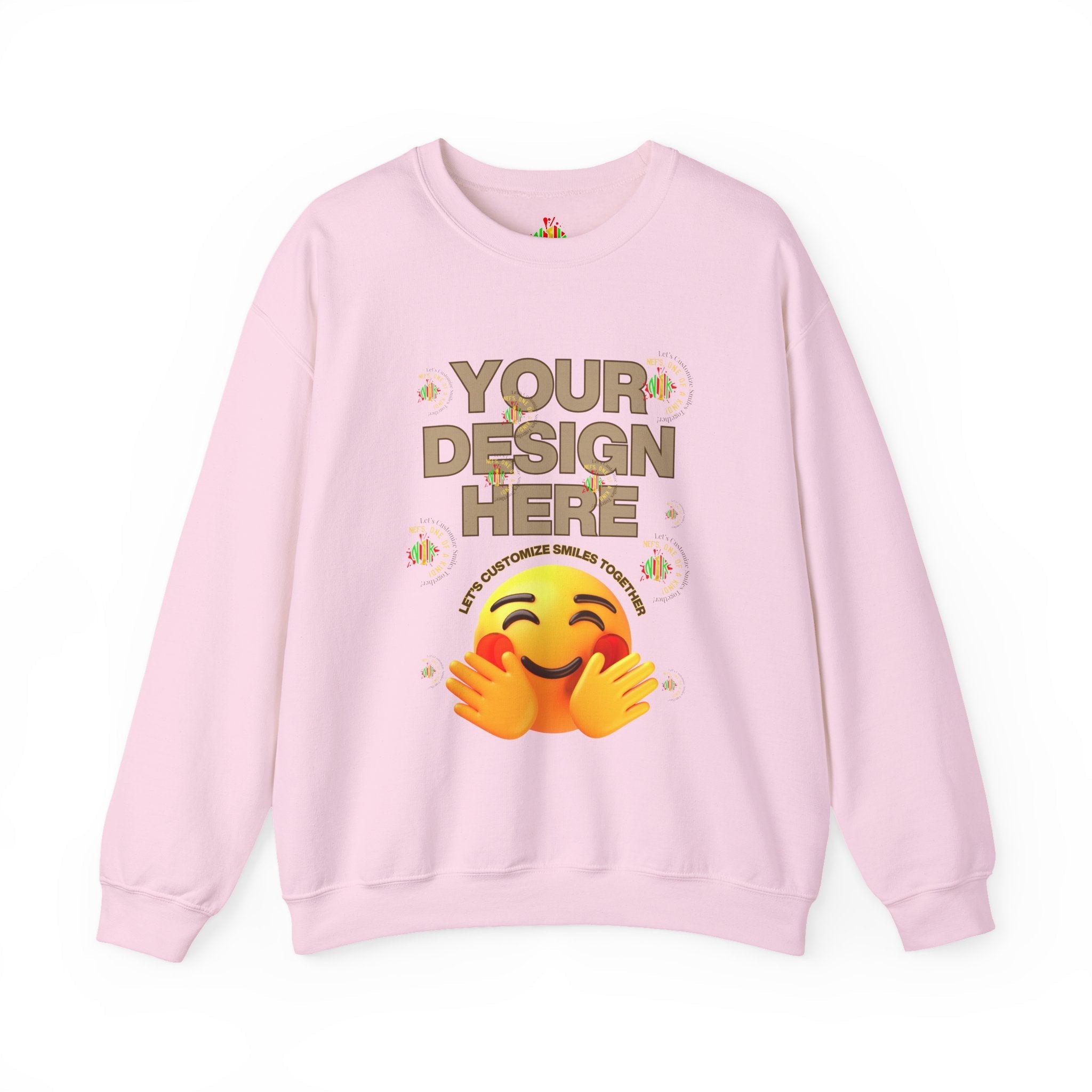 Customizable Crewneck Sweatshirt — Customize your smile Front- Add Image / Back Add Text Unisex Sweatshirt