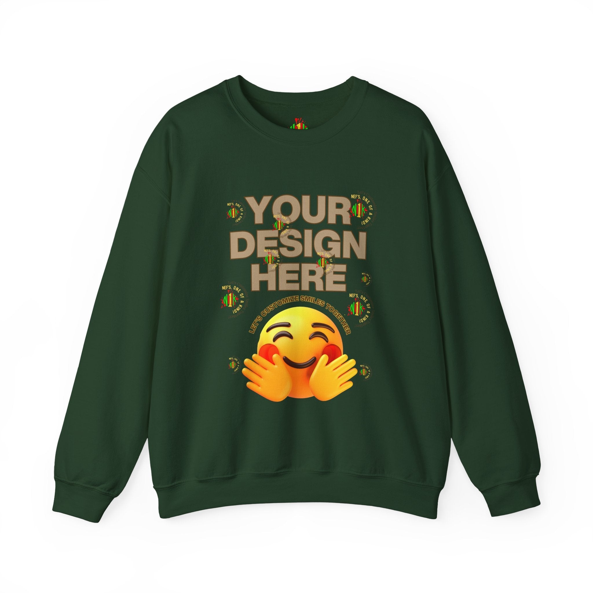 Customizable Crewneck Sweatshirt — Customize your smile Front- Add Image / Back Add Text Unisex Sweatshirt