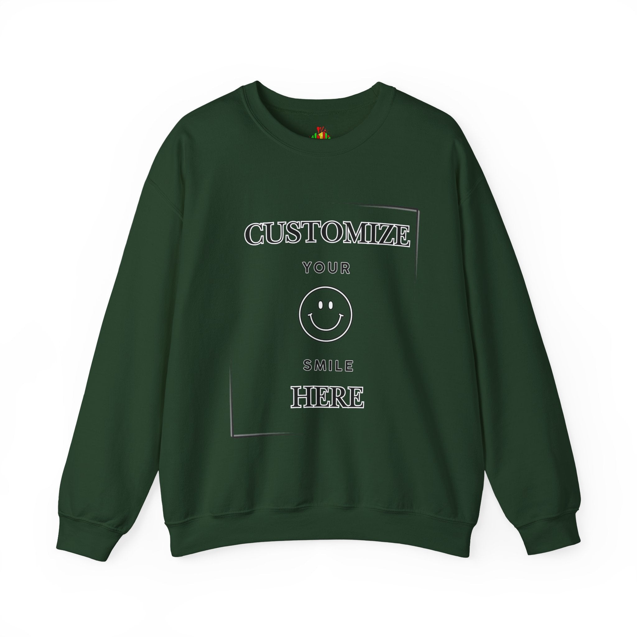 Customizable Crewneck Sweatshirt — Customize your smile Front- Add Image / Back Add Text Unisex Sweatshirt